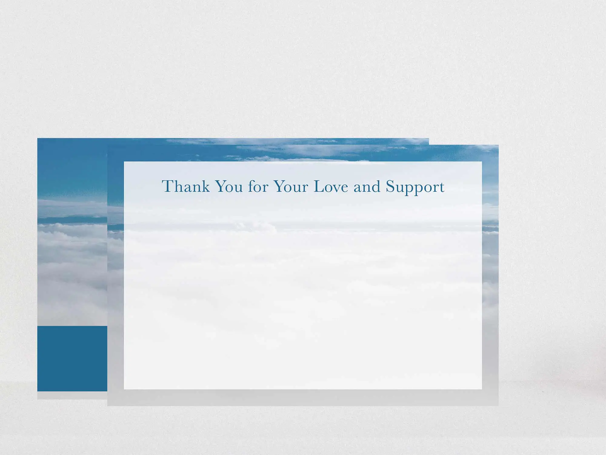Thank You Card Back Blank