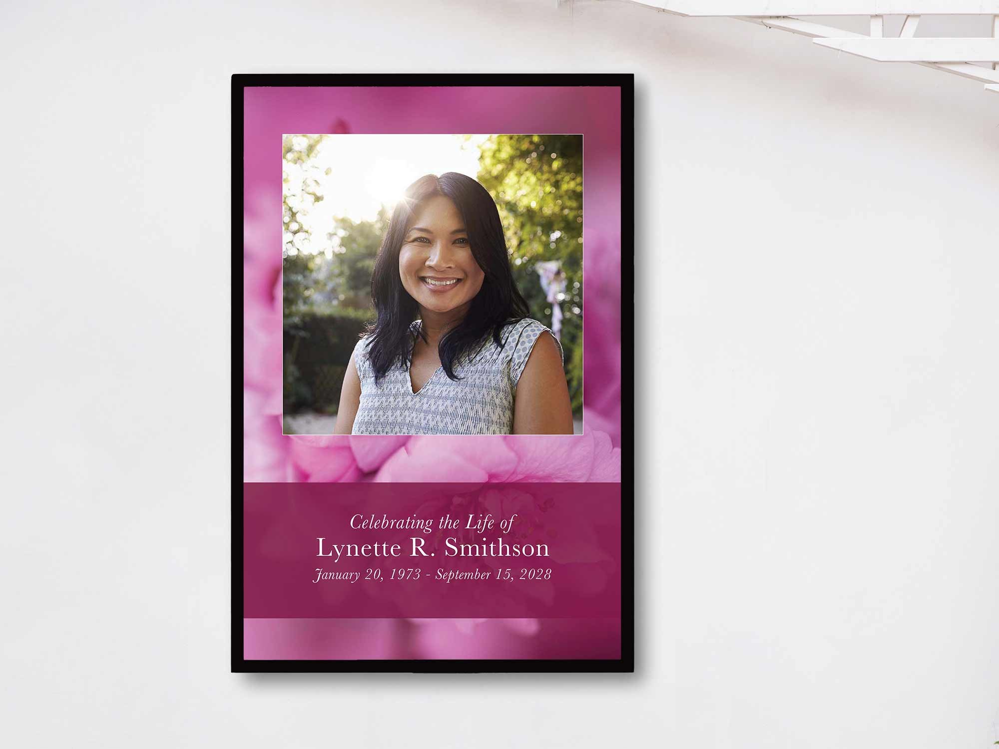 Easel Sign (In Frame) Sample