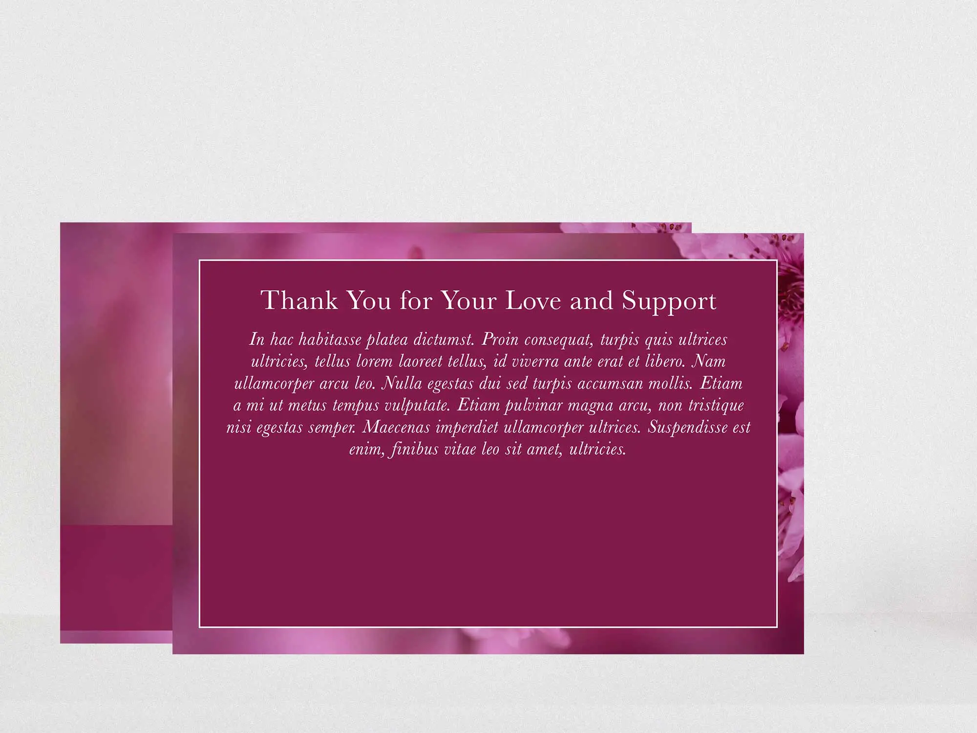 Thank You Card Back