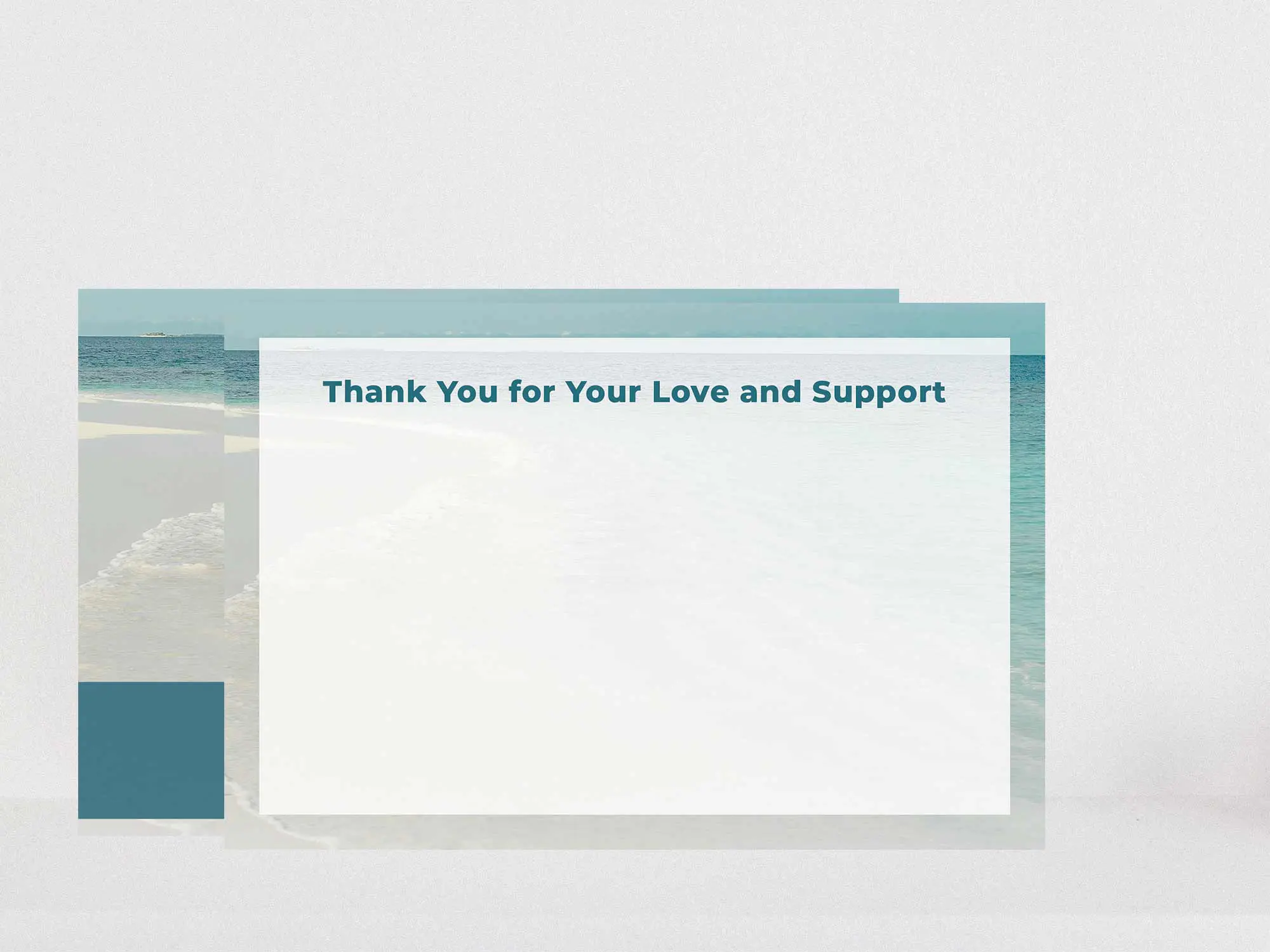 Thank You Card Back Blank