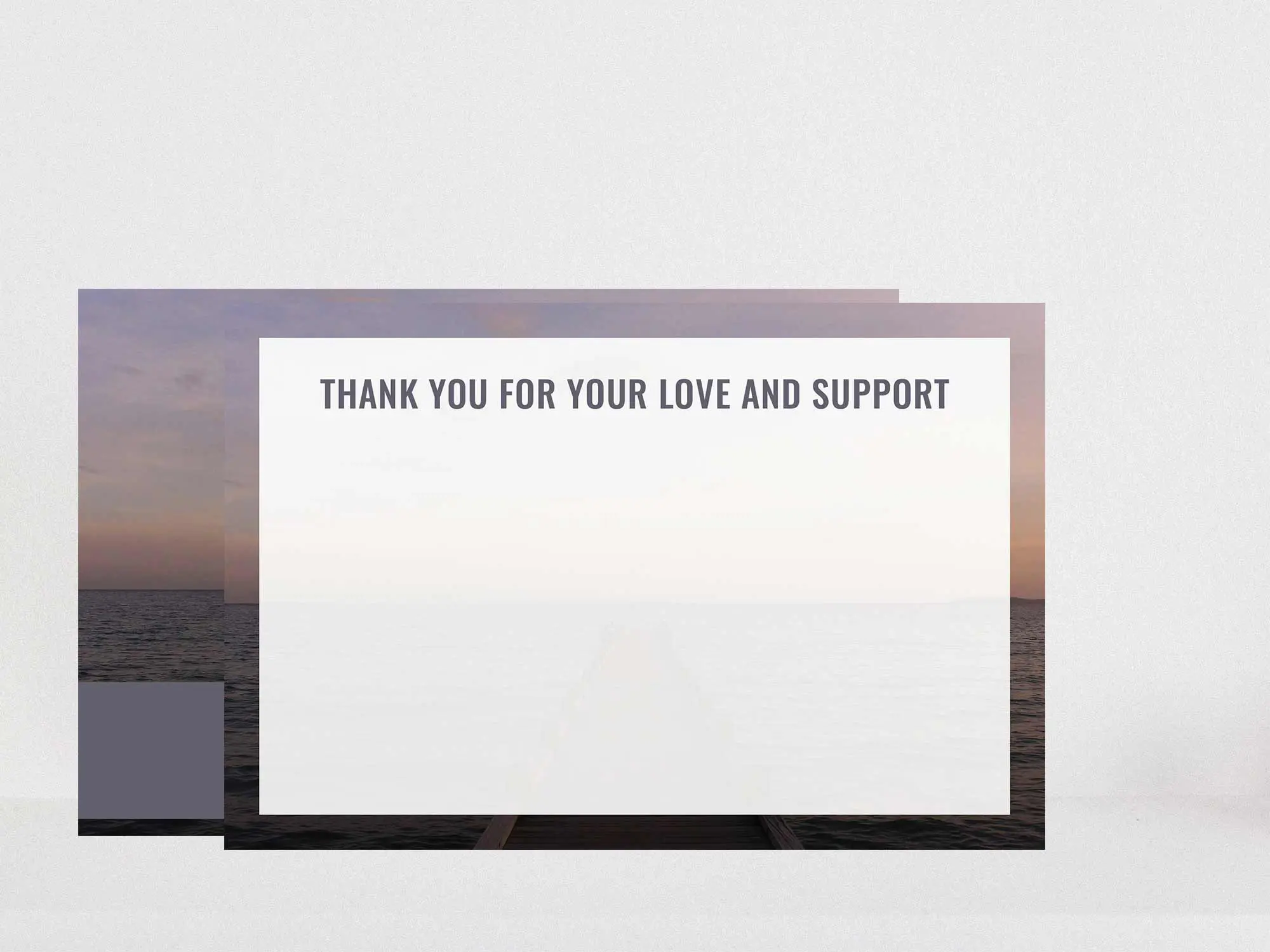 Thank You Card Back Blank