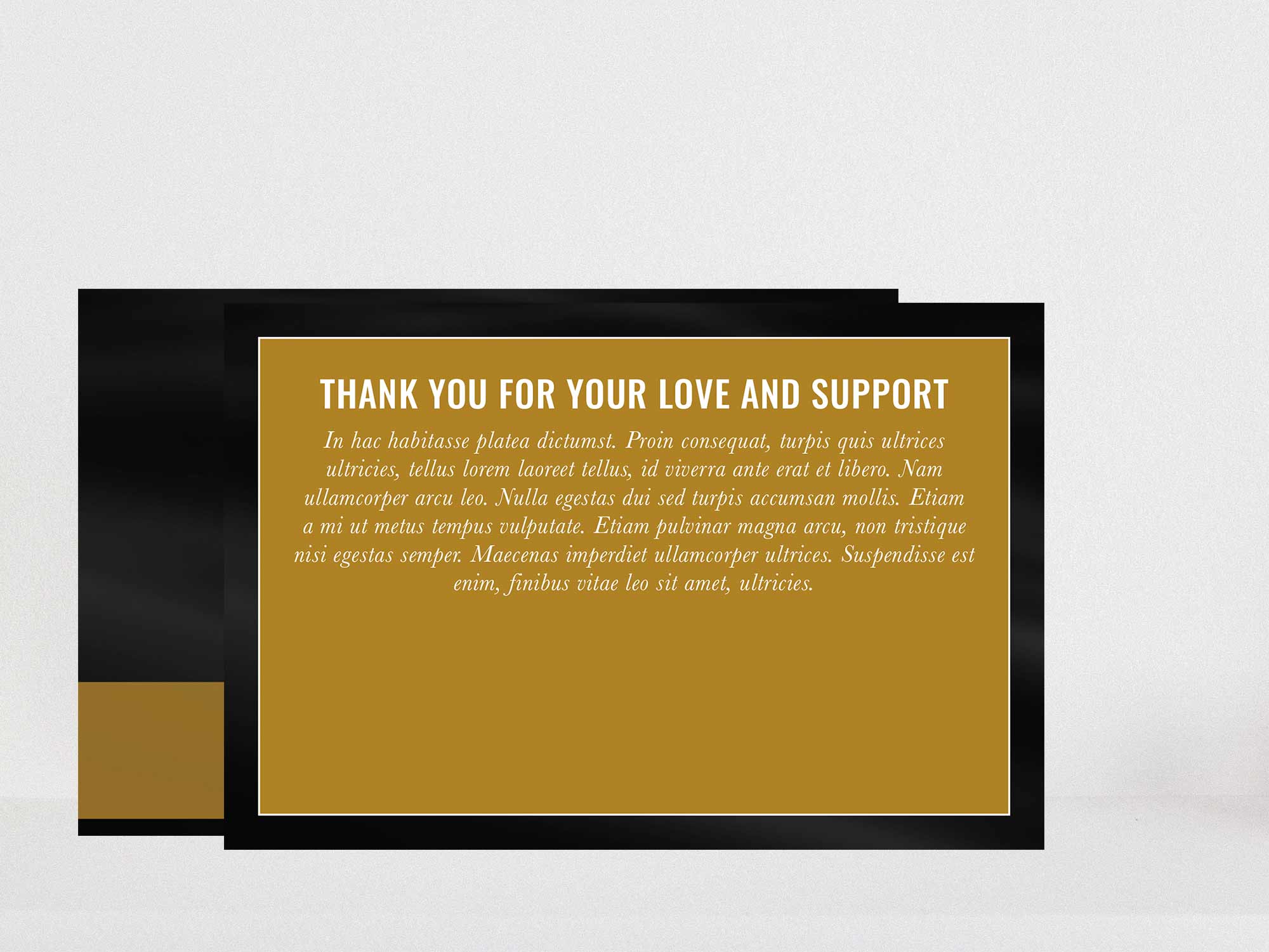 Thank You Card Back Sample