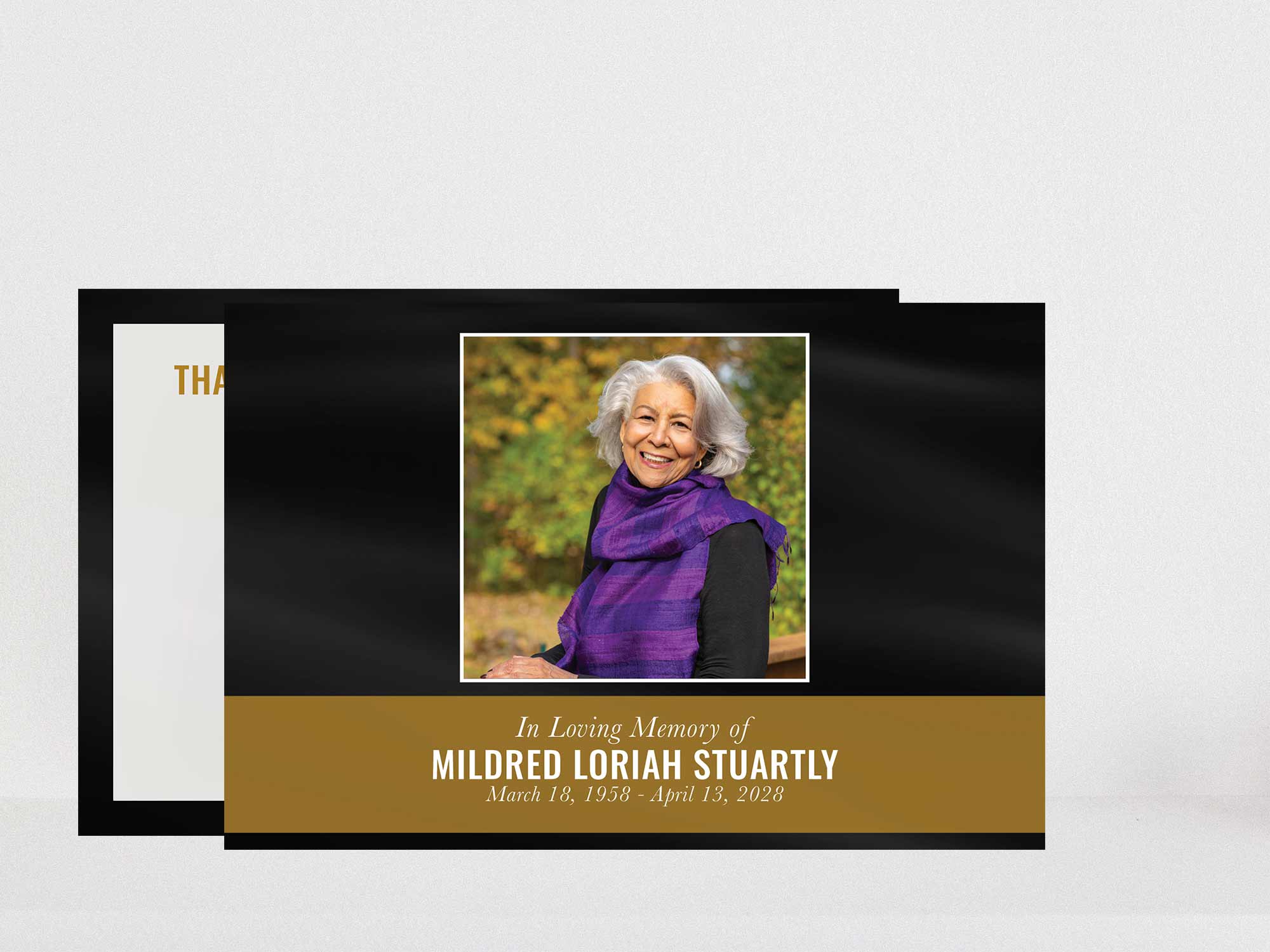 Thank You Card Front Sample