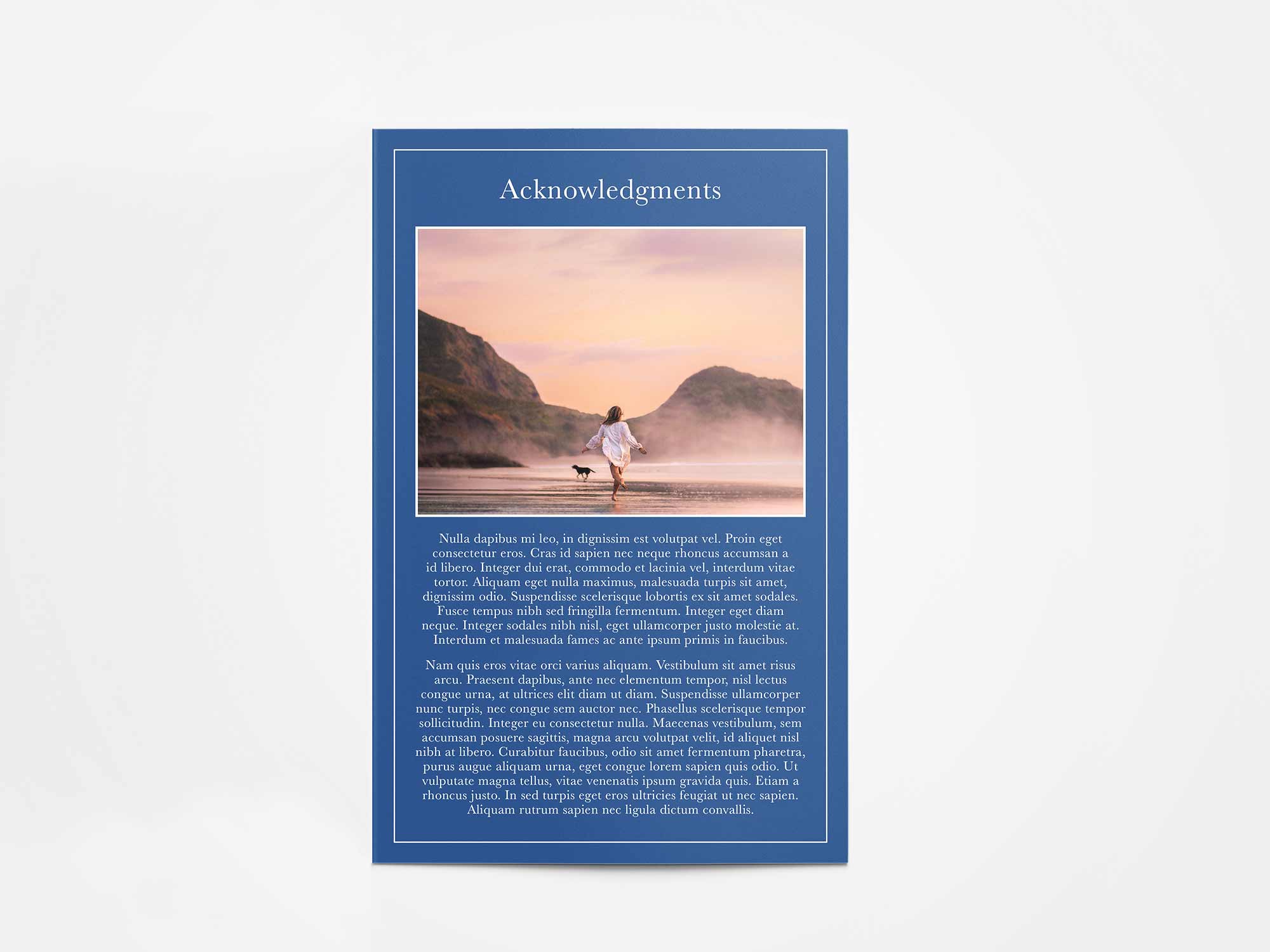 Program Card Back Sample