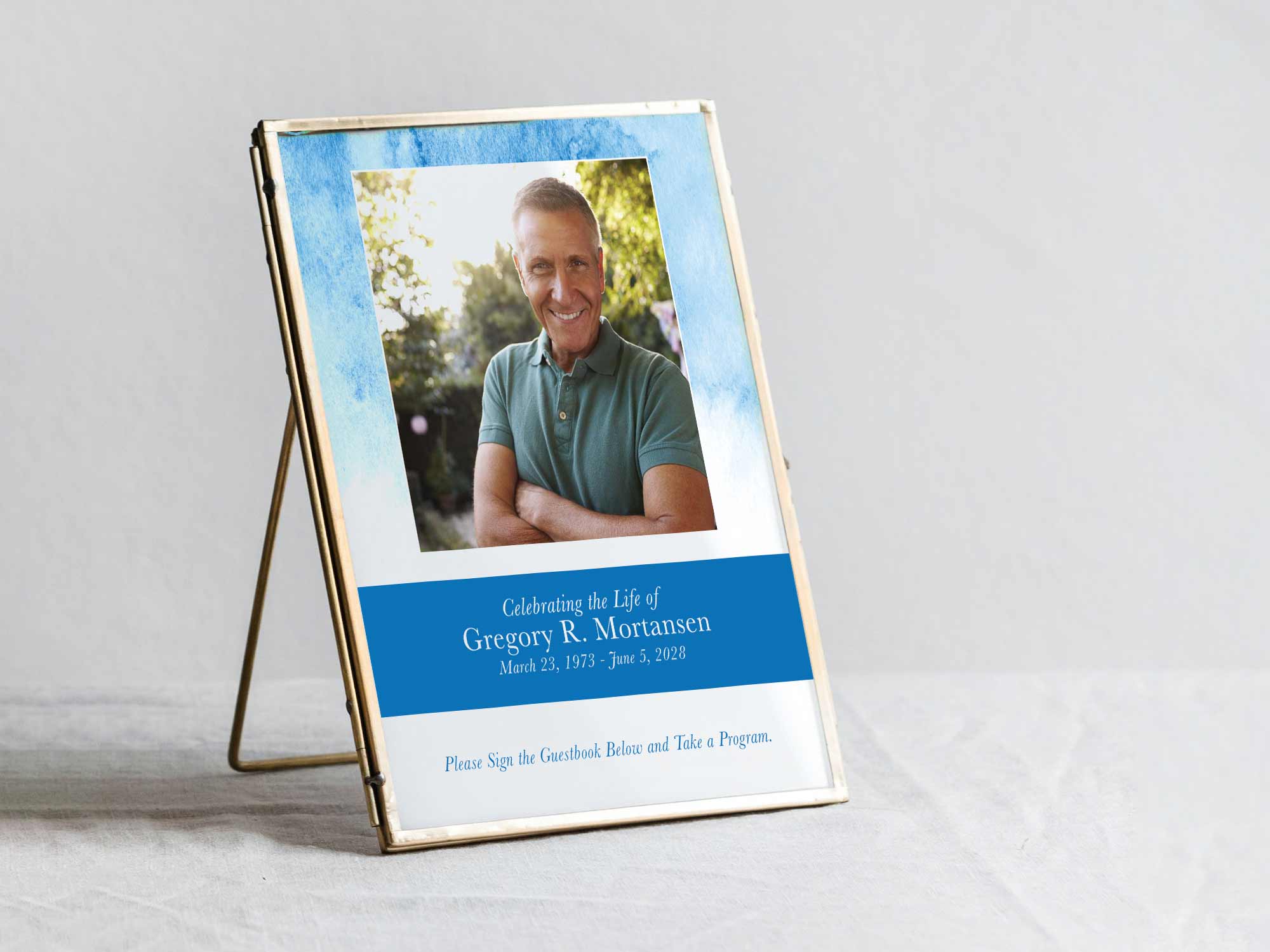 Table Sign in Frame Sample