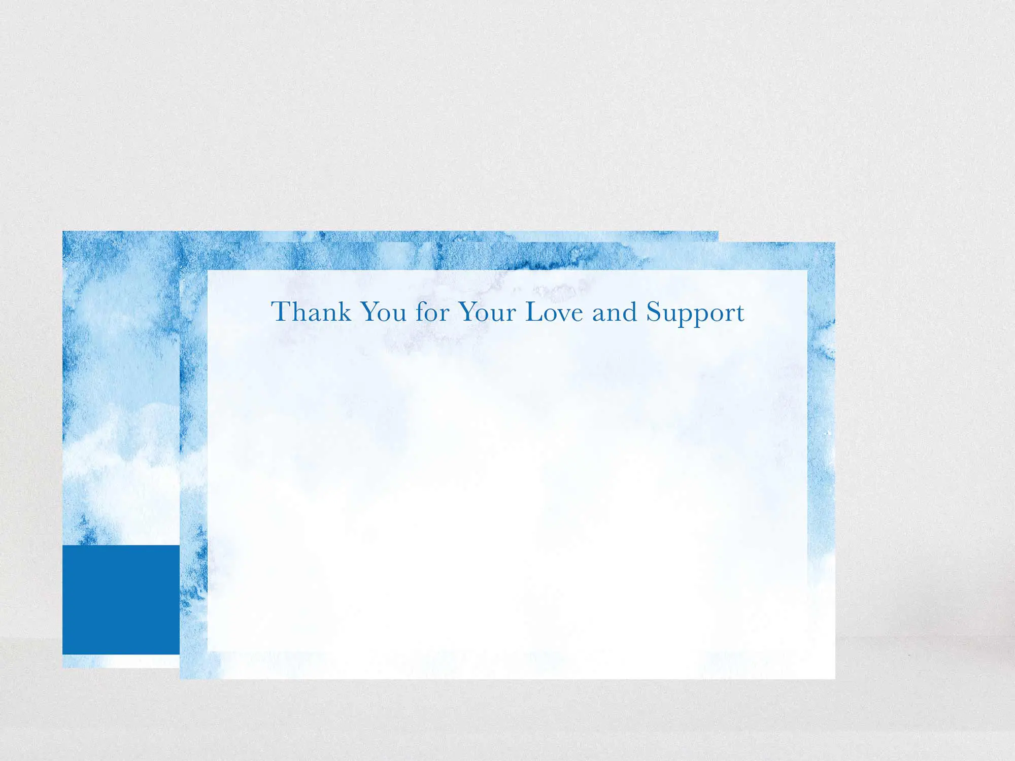 Thank You Card Back Blank