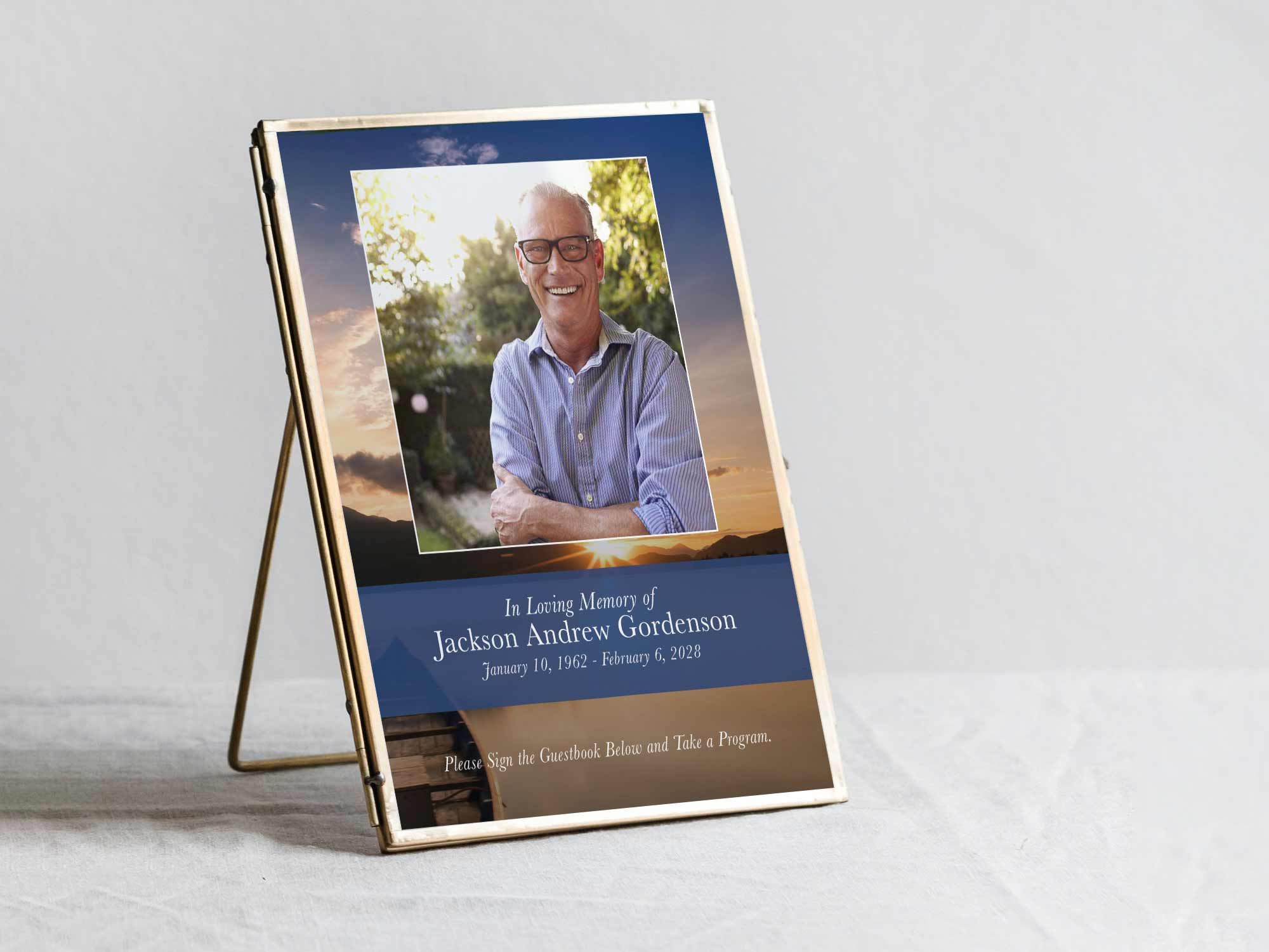 Table Sign in Frame Sample