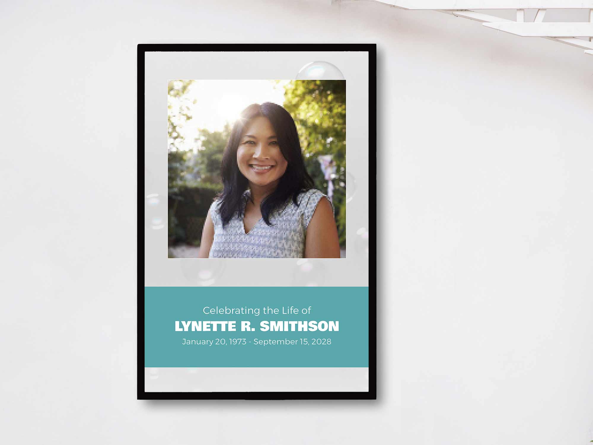 Easel Sign (In Frame) Sample