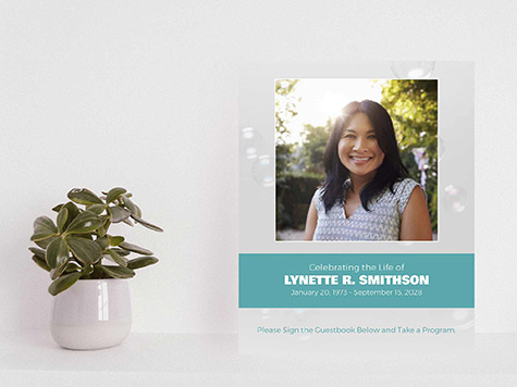 View Table Sign Sample