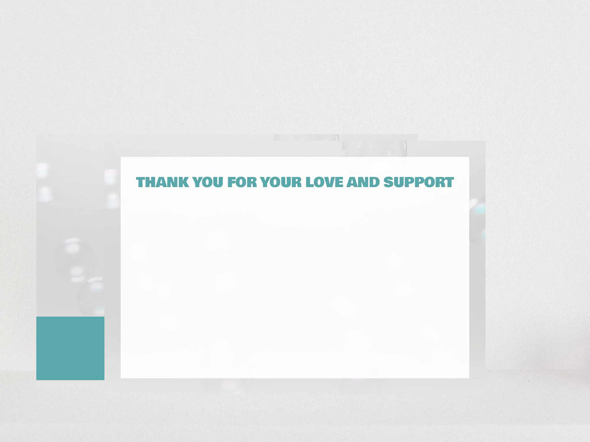 Thank You Card Back Blank