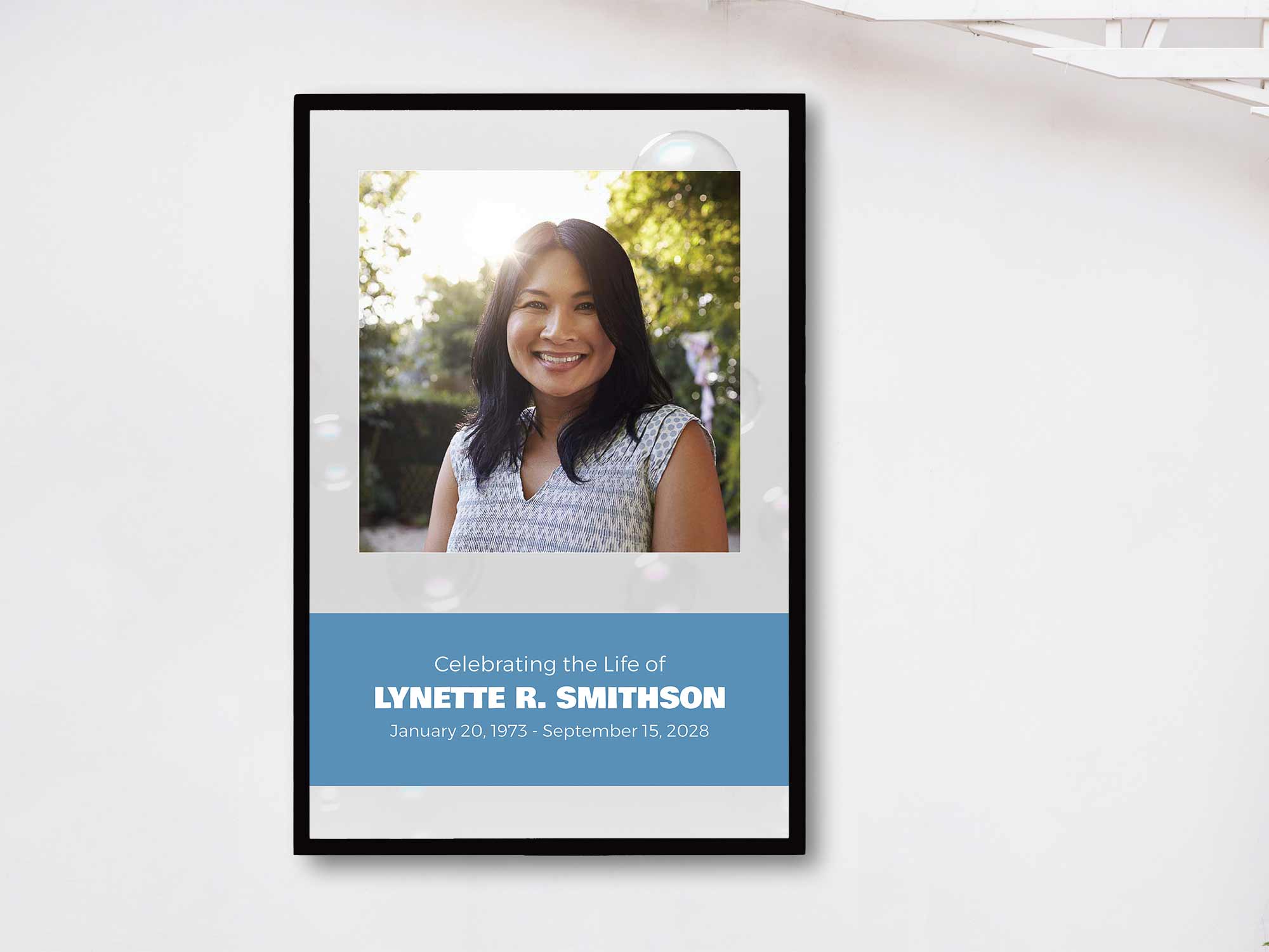 Easel Sign (In Frame) Sample