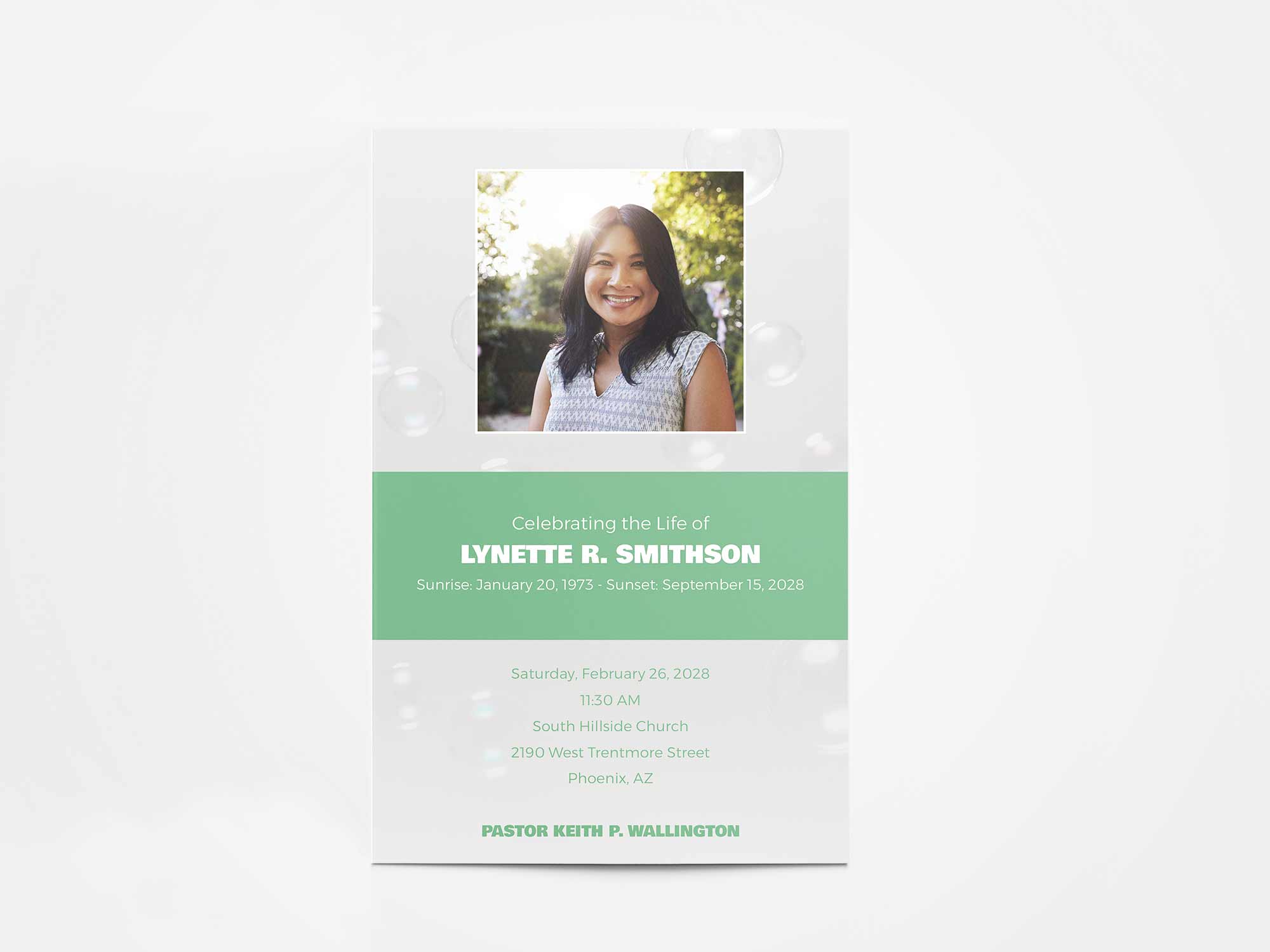 Bubbles floating in the air with green accents.