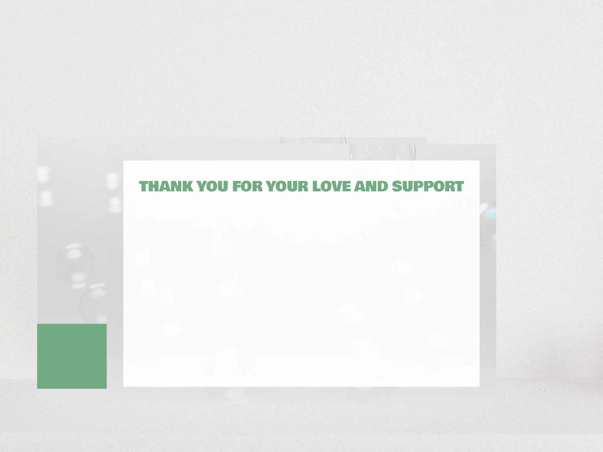 Thank You Card Back Blank