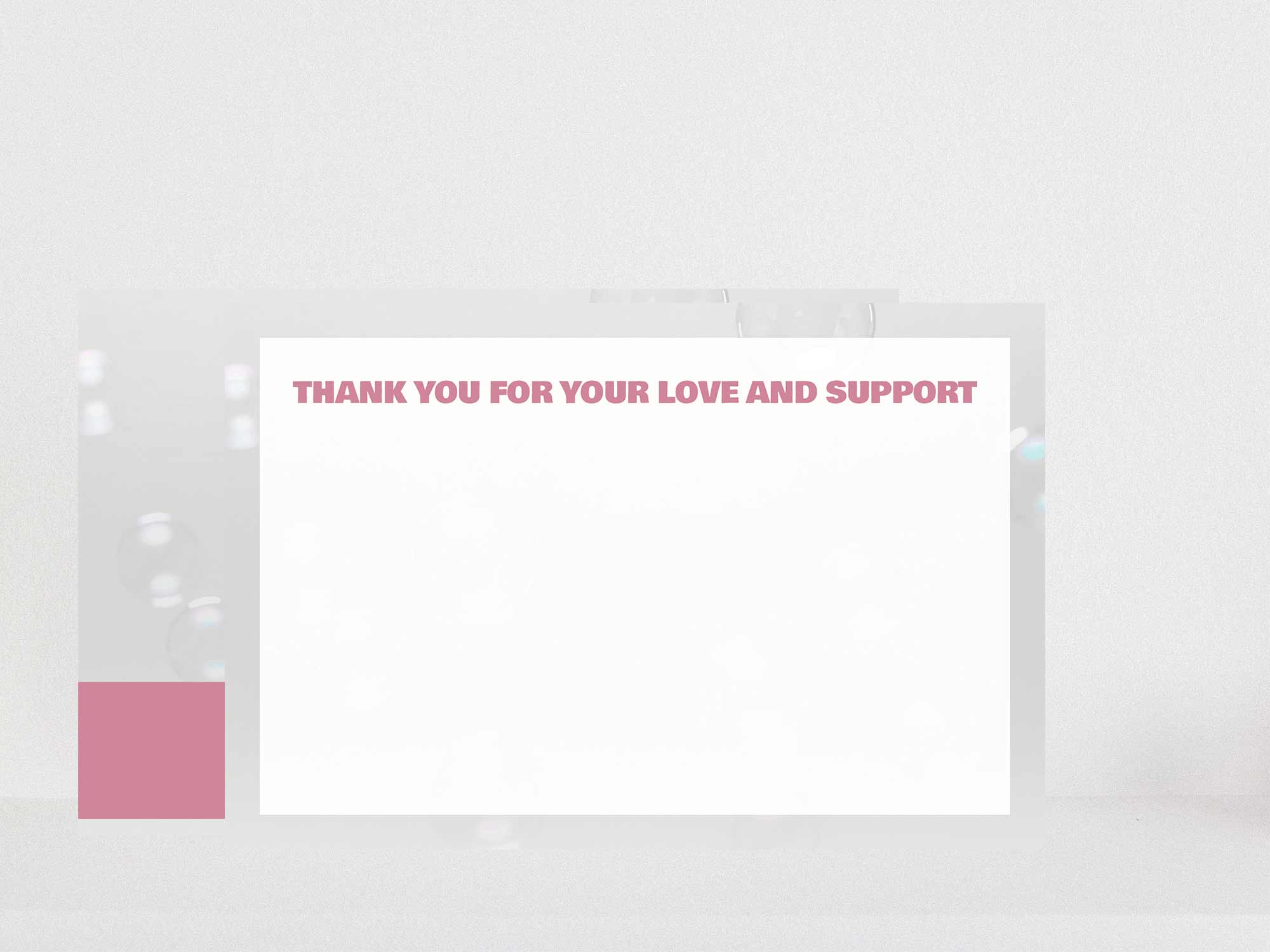 Thank You Card Back Blank Sample
