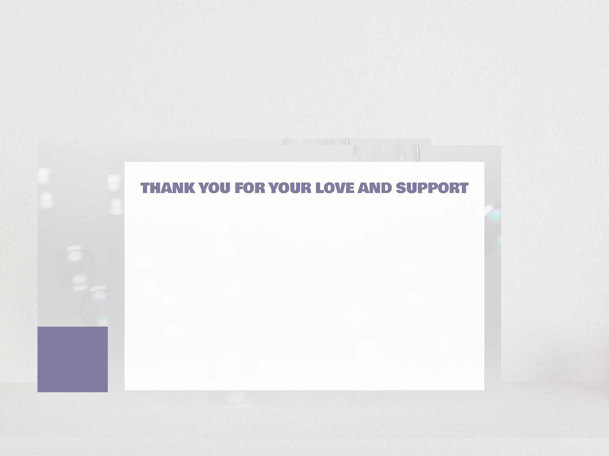 Thank You Card Back Blank