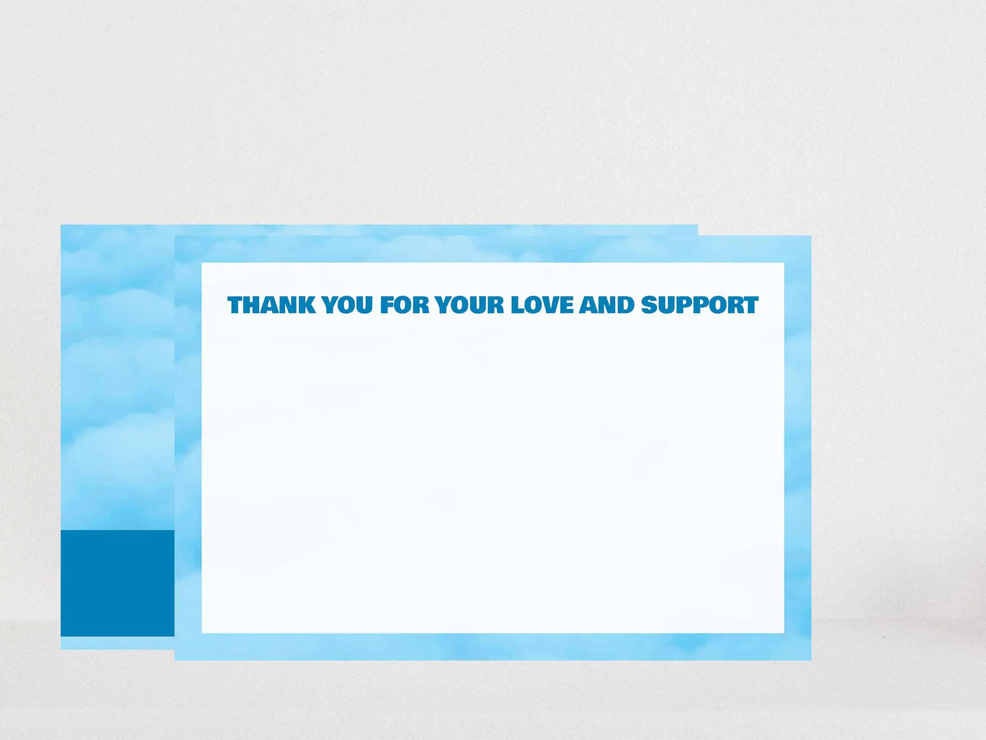 Thank You Card Back Blank