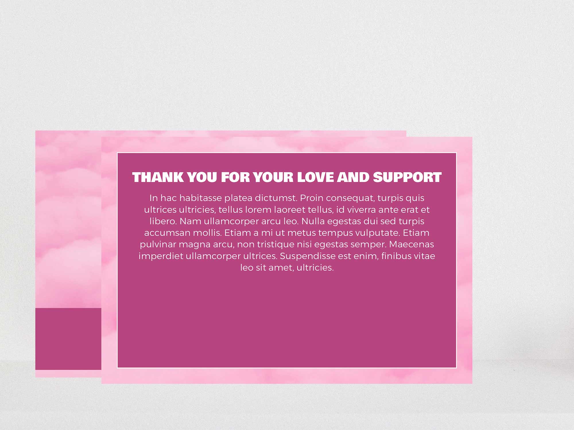 Thank You Card Back Sample