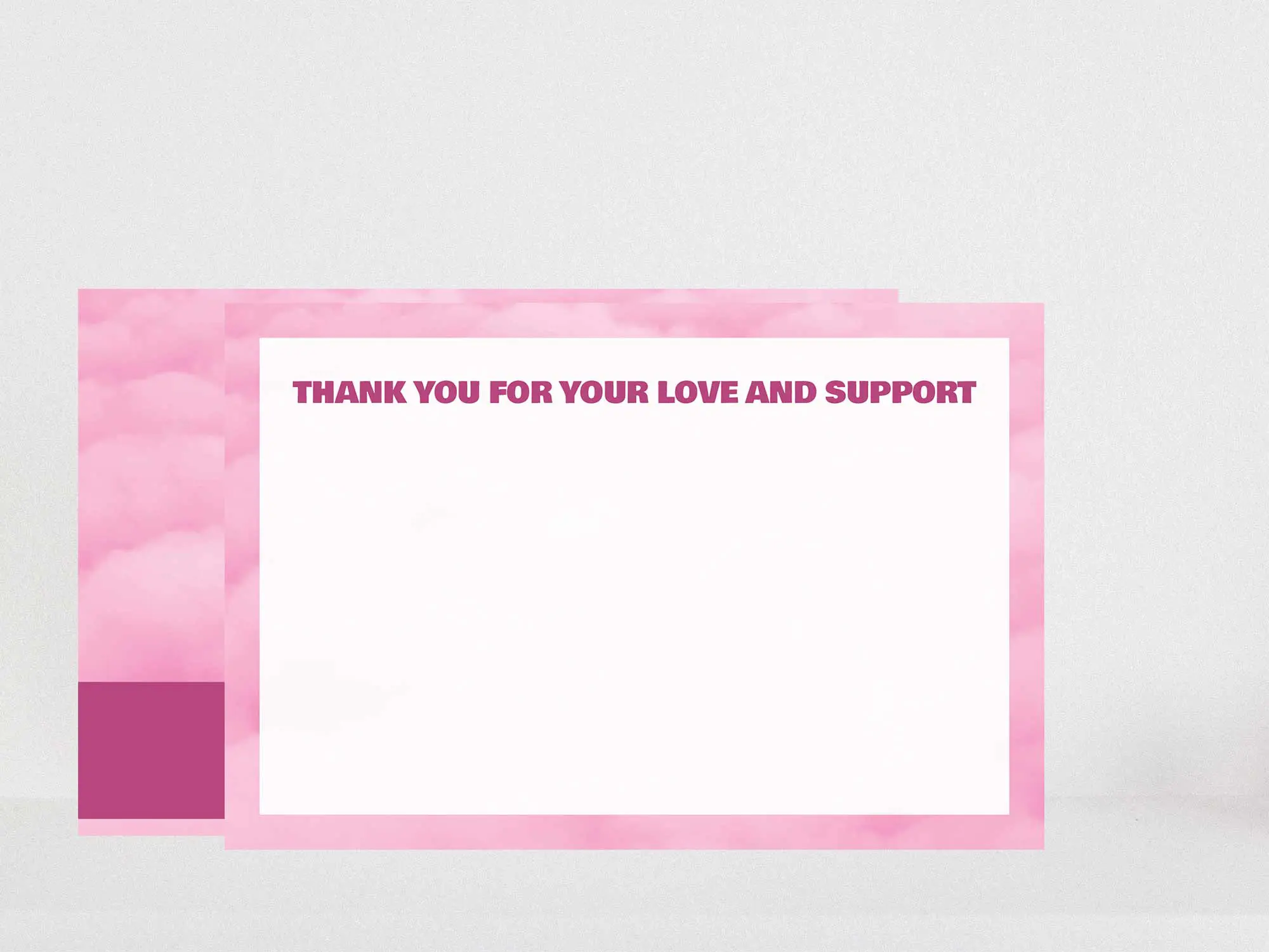 Thank You Card Back Blank