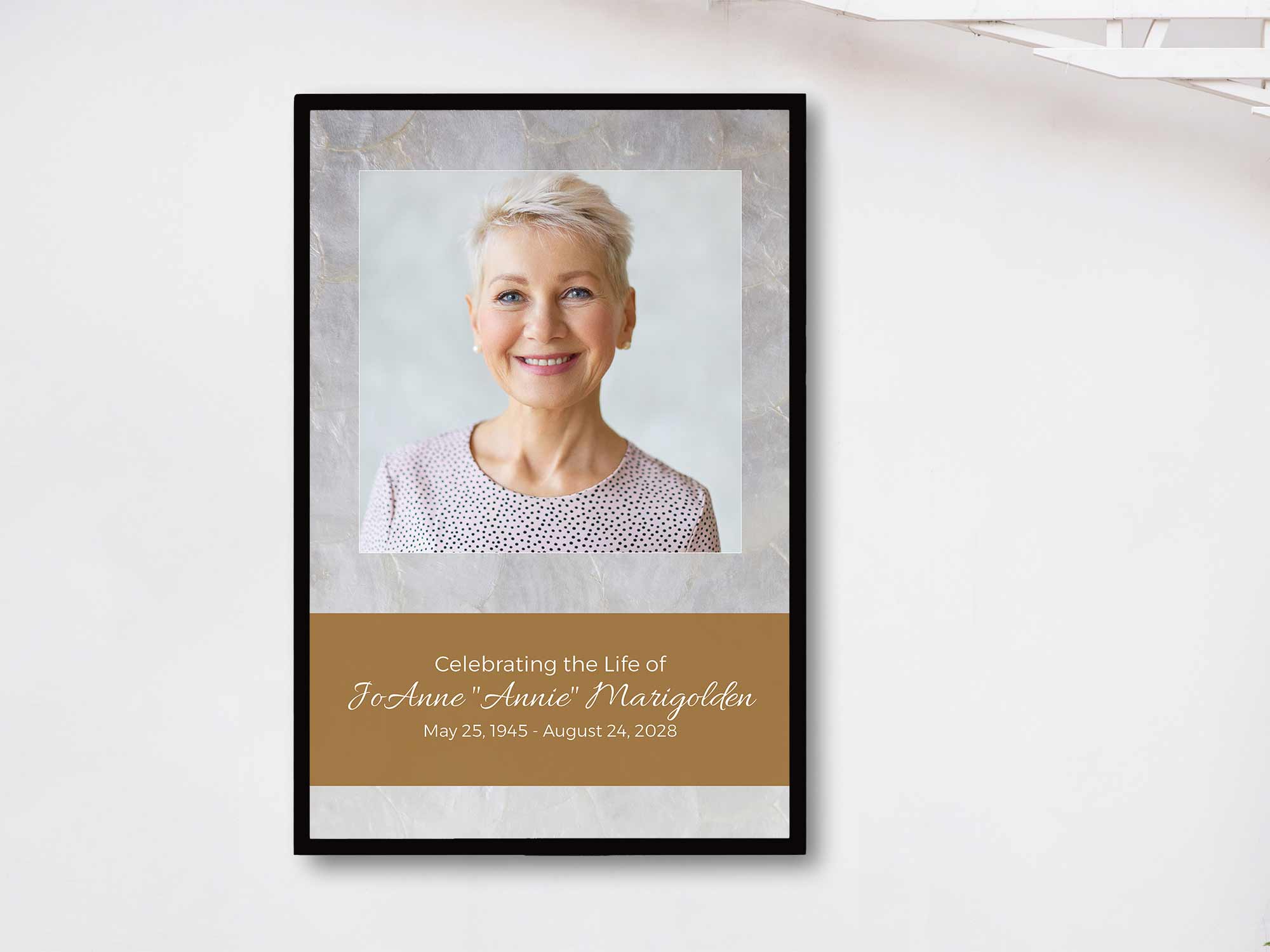 Easel Sign (In Frame) Sample