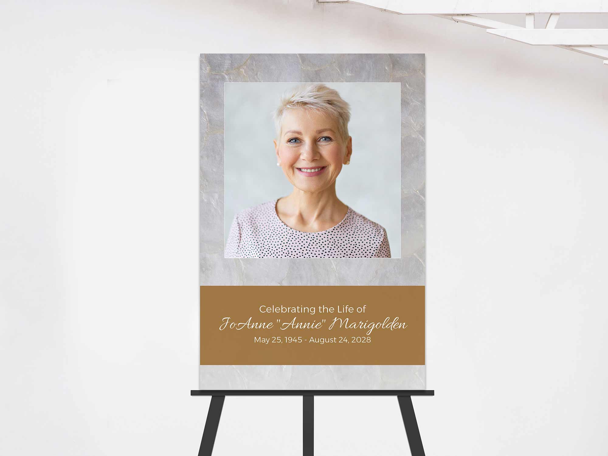 Easel Sign (On Easel) Sample