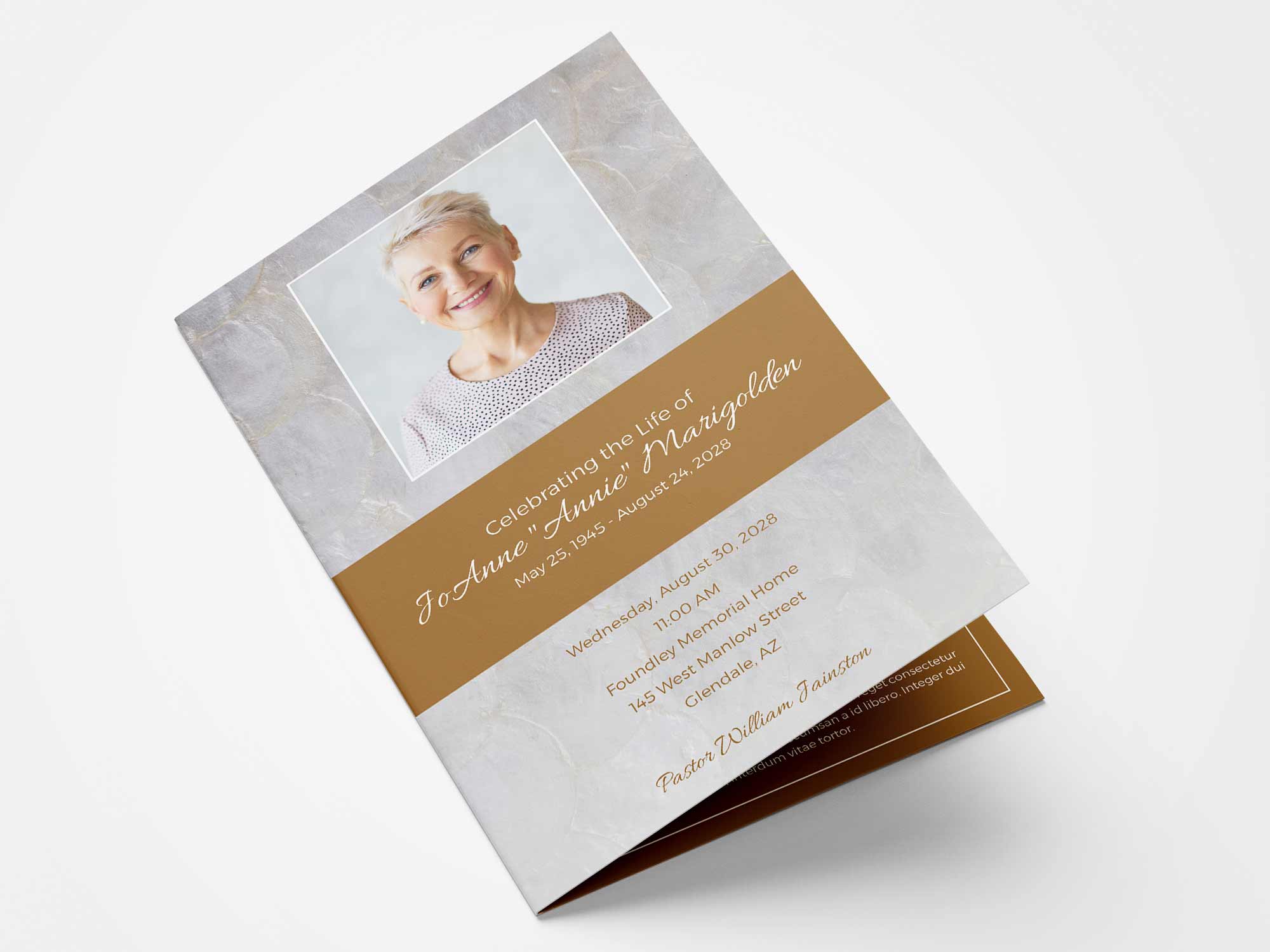 Standard Program Front Sample