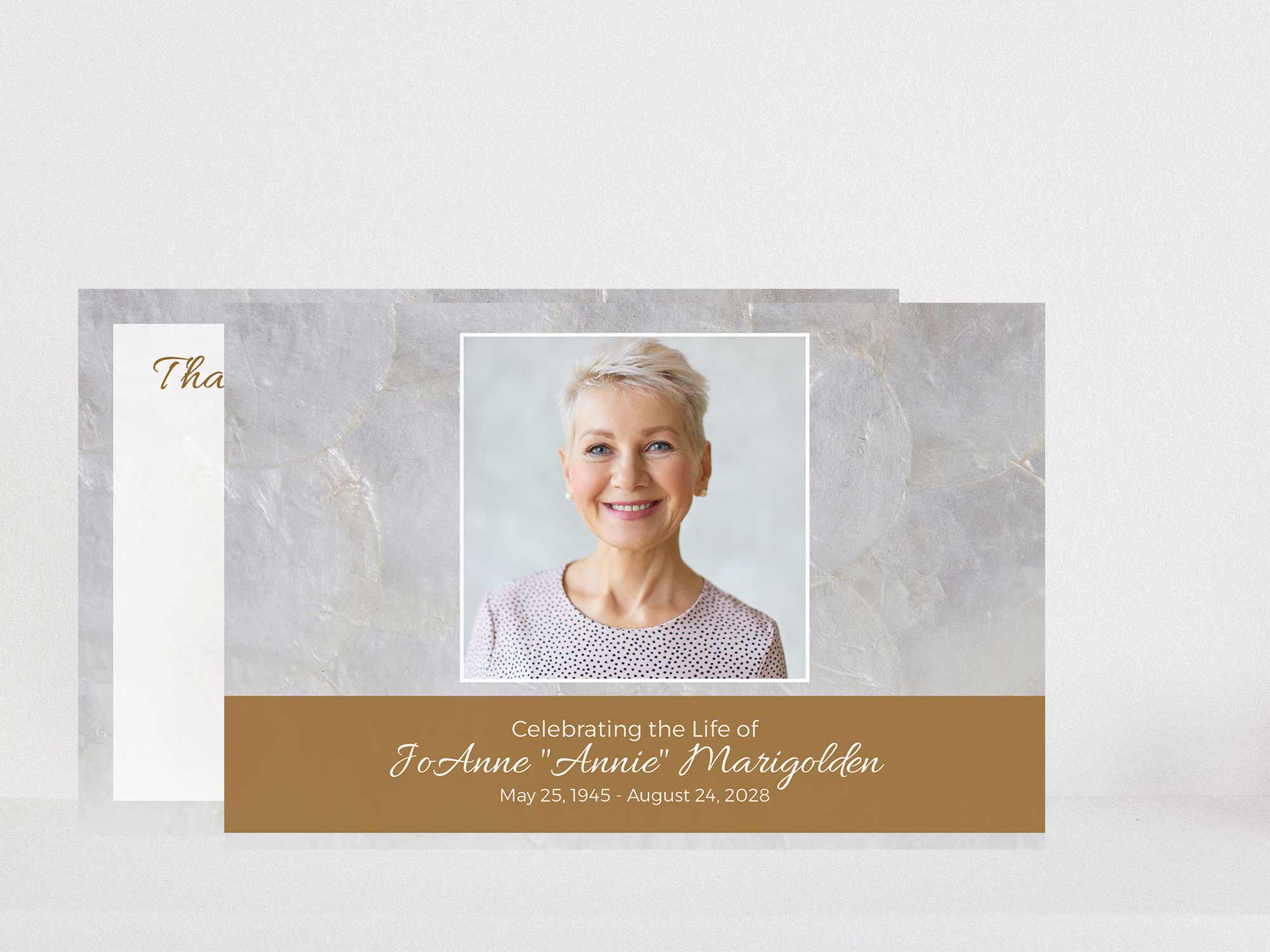 Thank You Card Front Sample