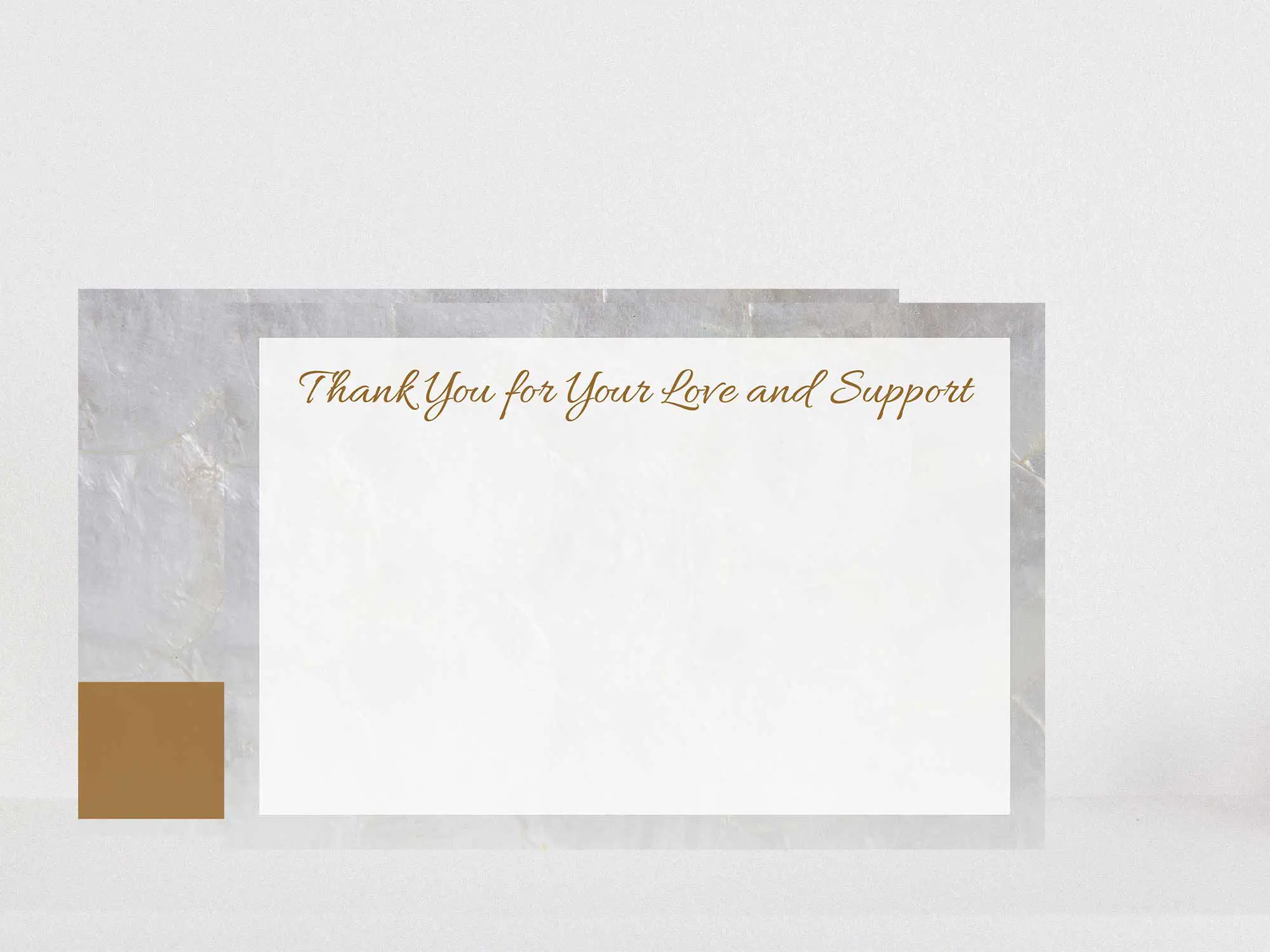 Thank You Card Back Blank
