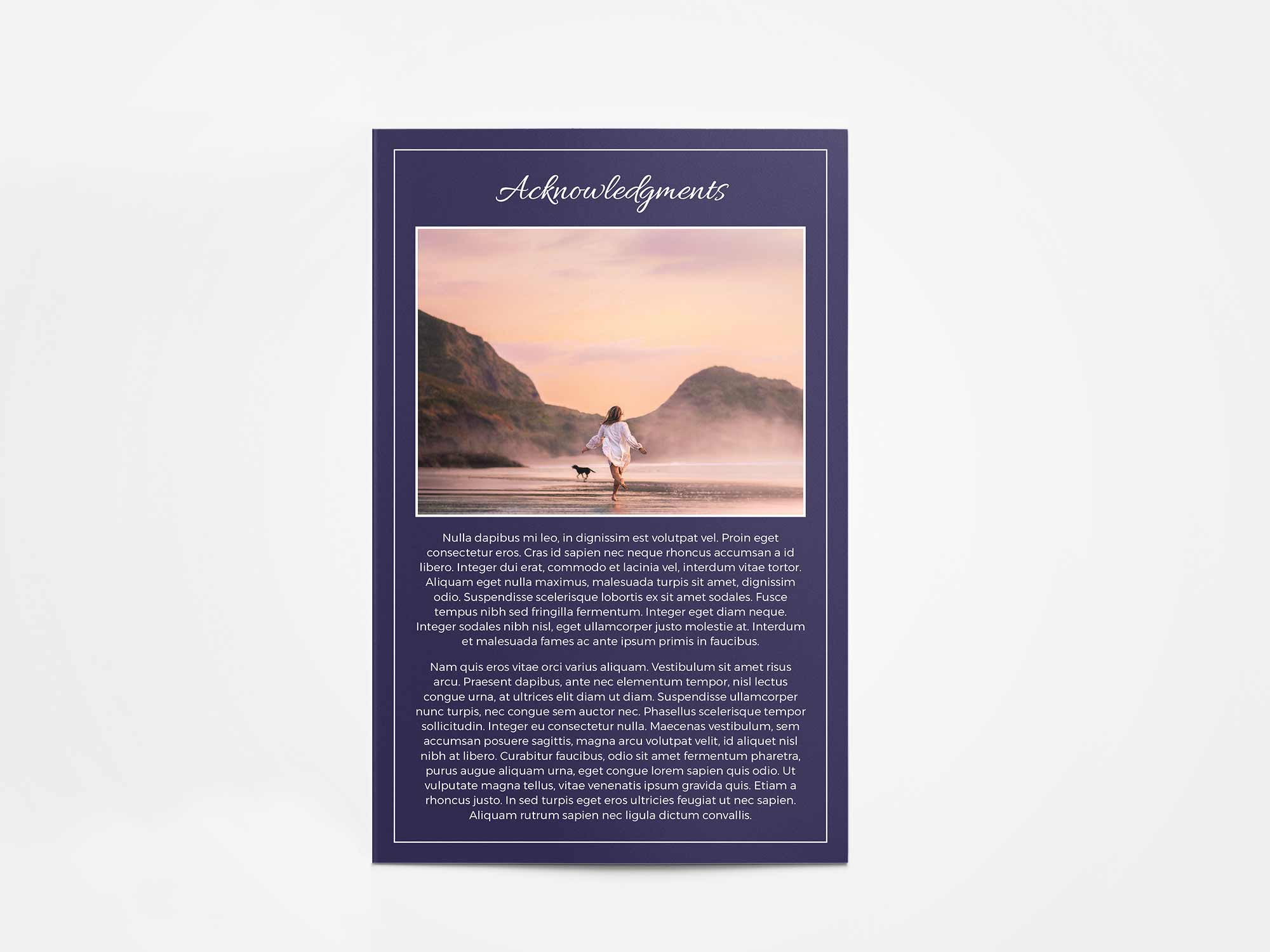 Program Card Back Sample