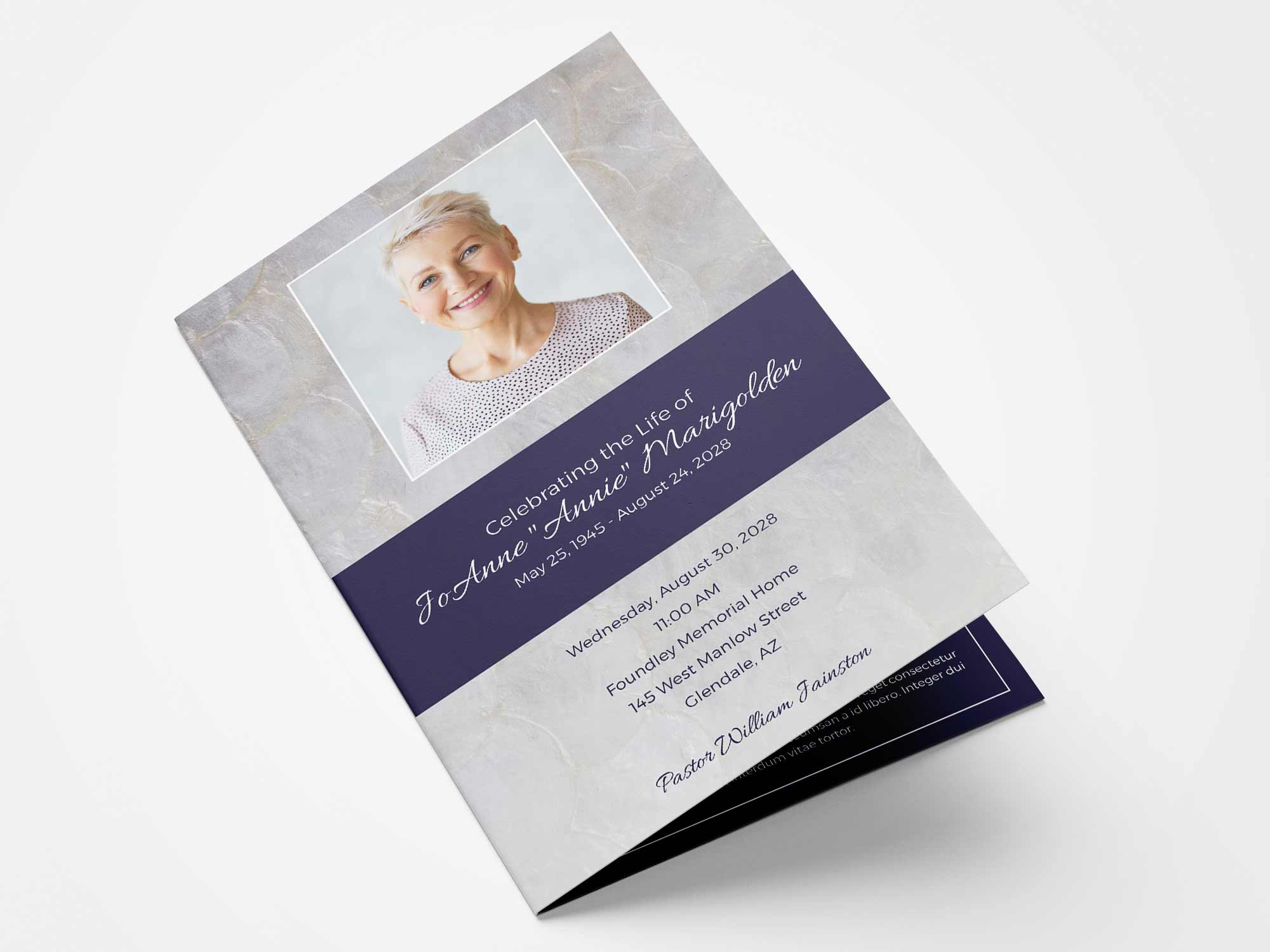 Standard Program Front Sample