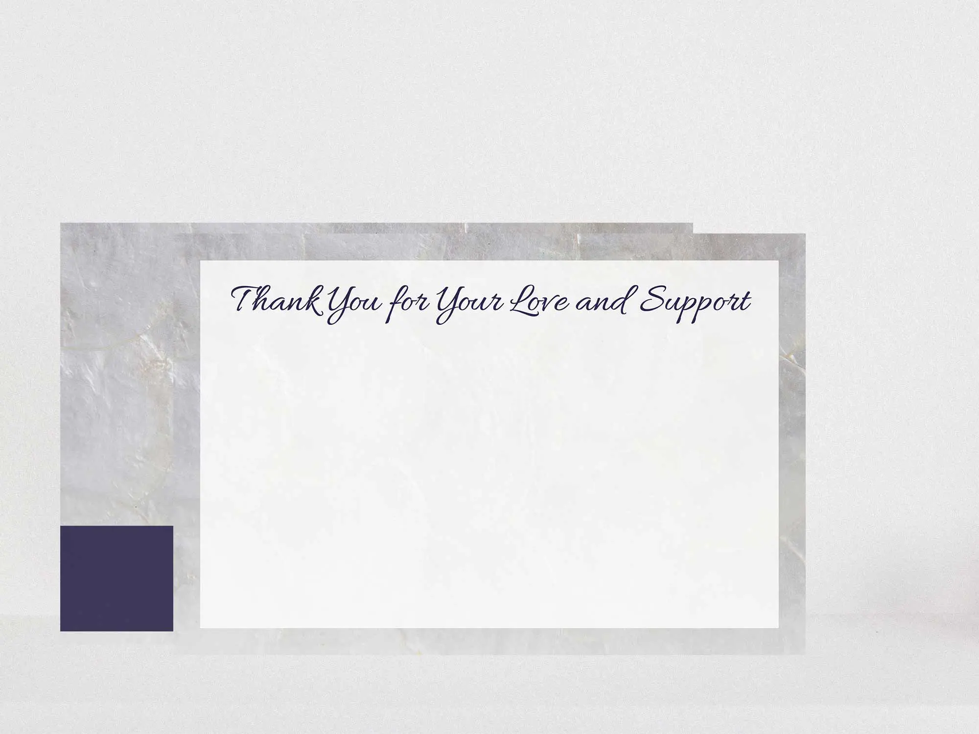 Thank You Card Back Blank