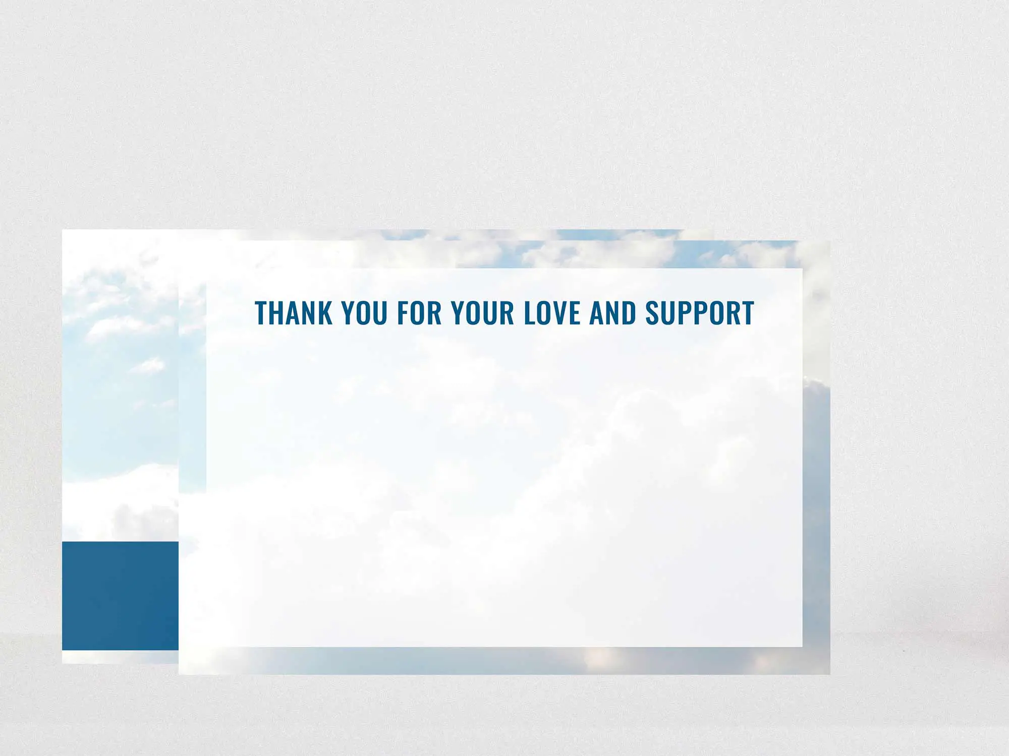Thank You Card Back Blank