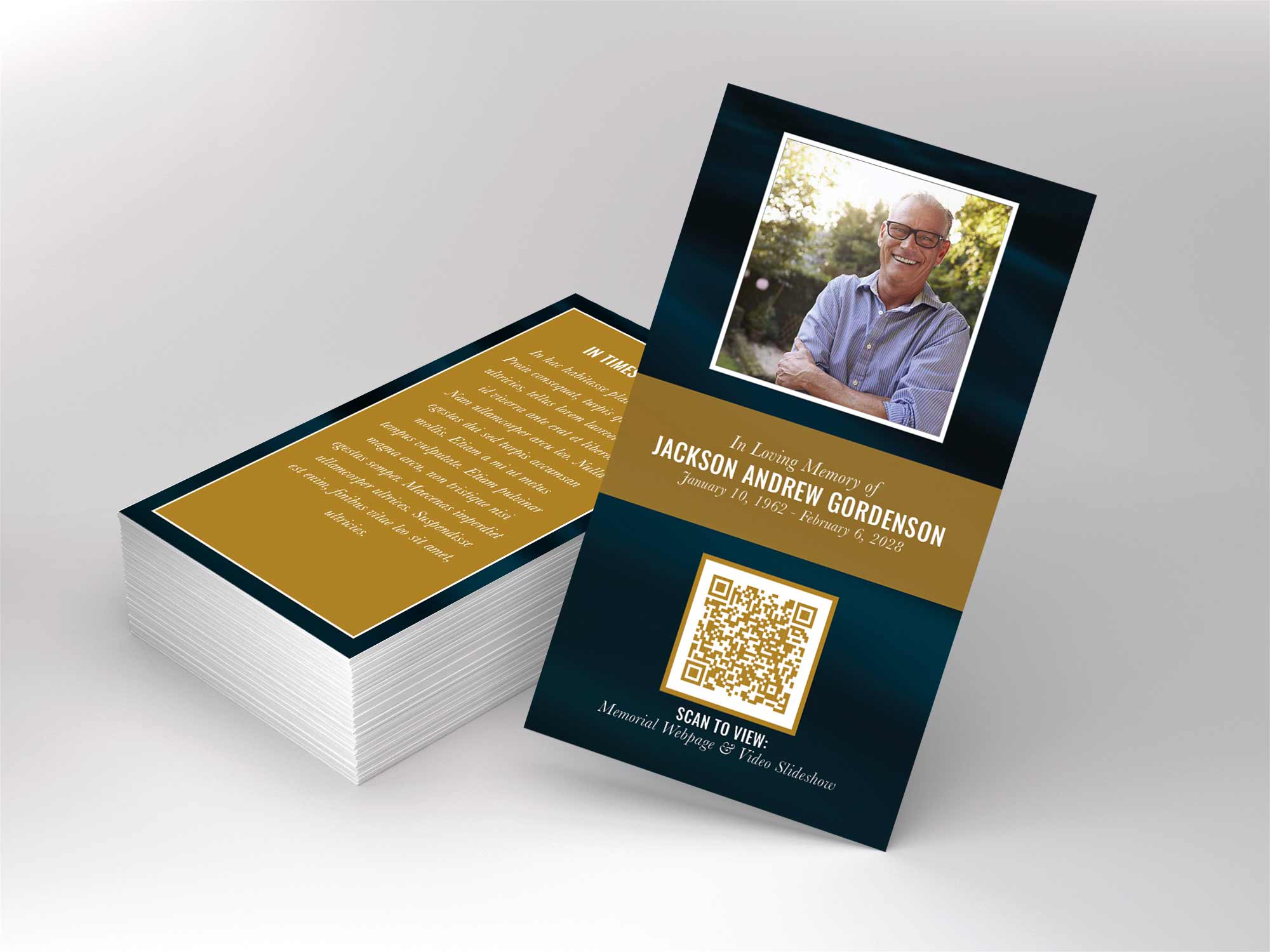 QR Code Card Front Sample