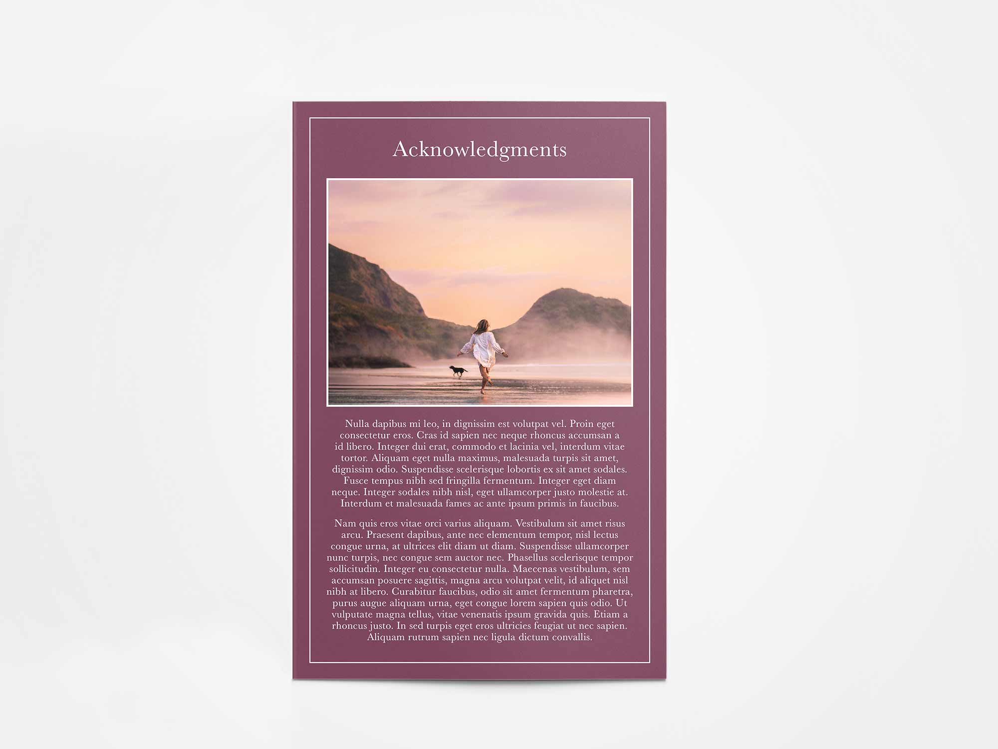 Program Card Back Sample