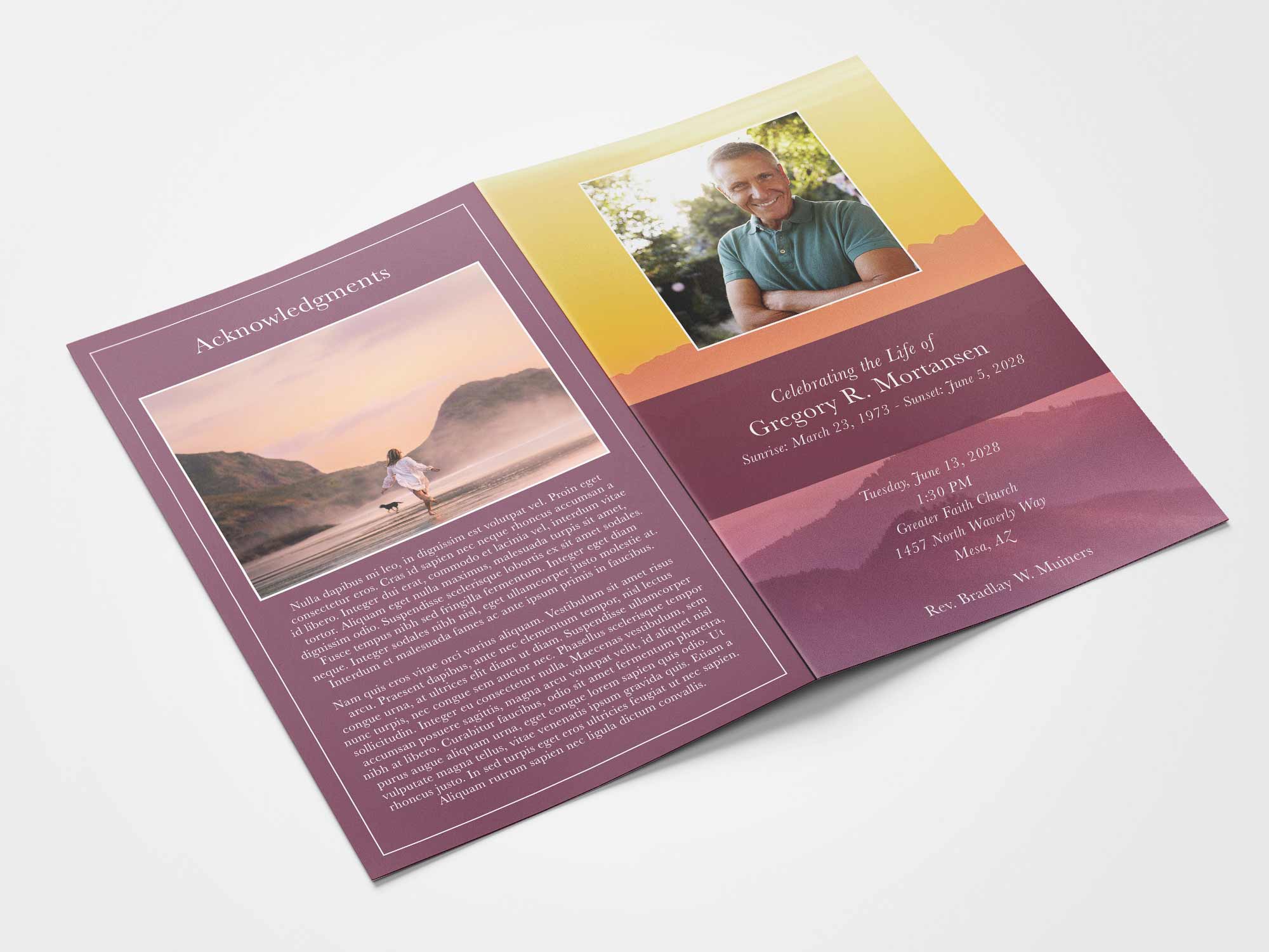 Standard Program Back Sample