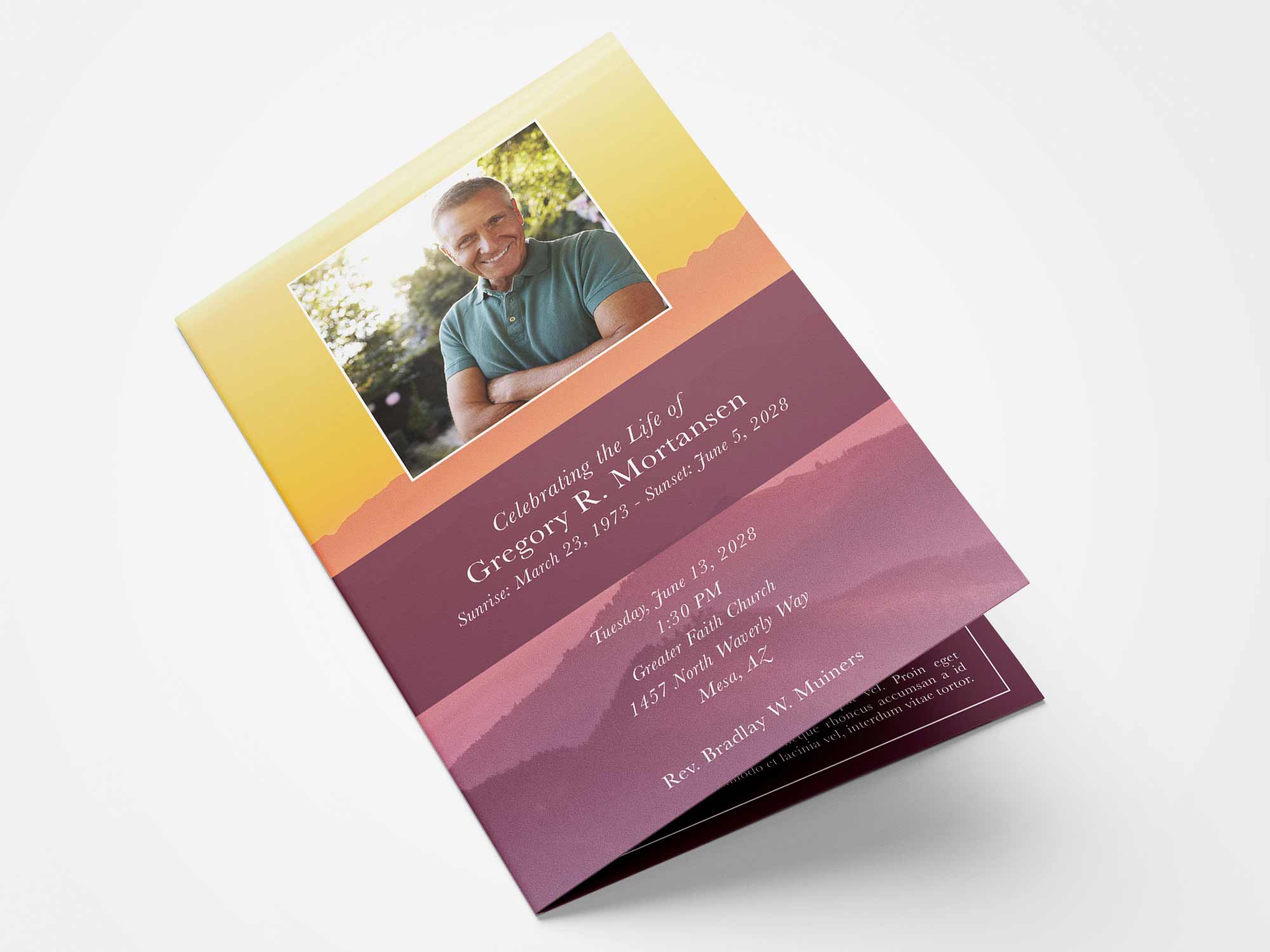 Standard Program Front Sample