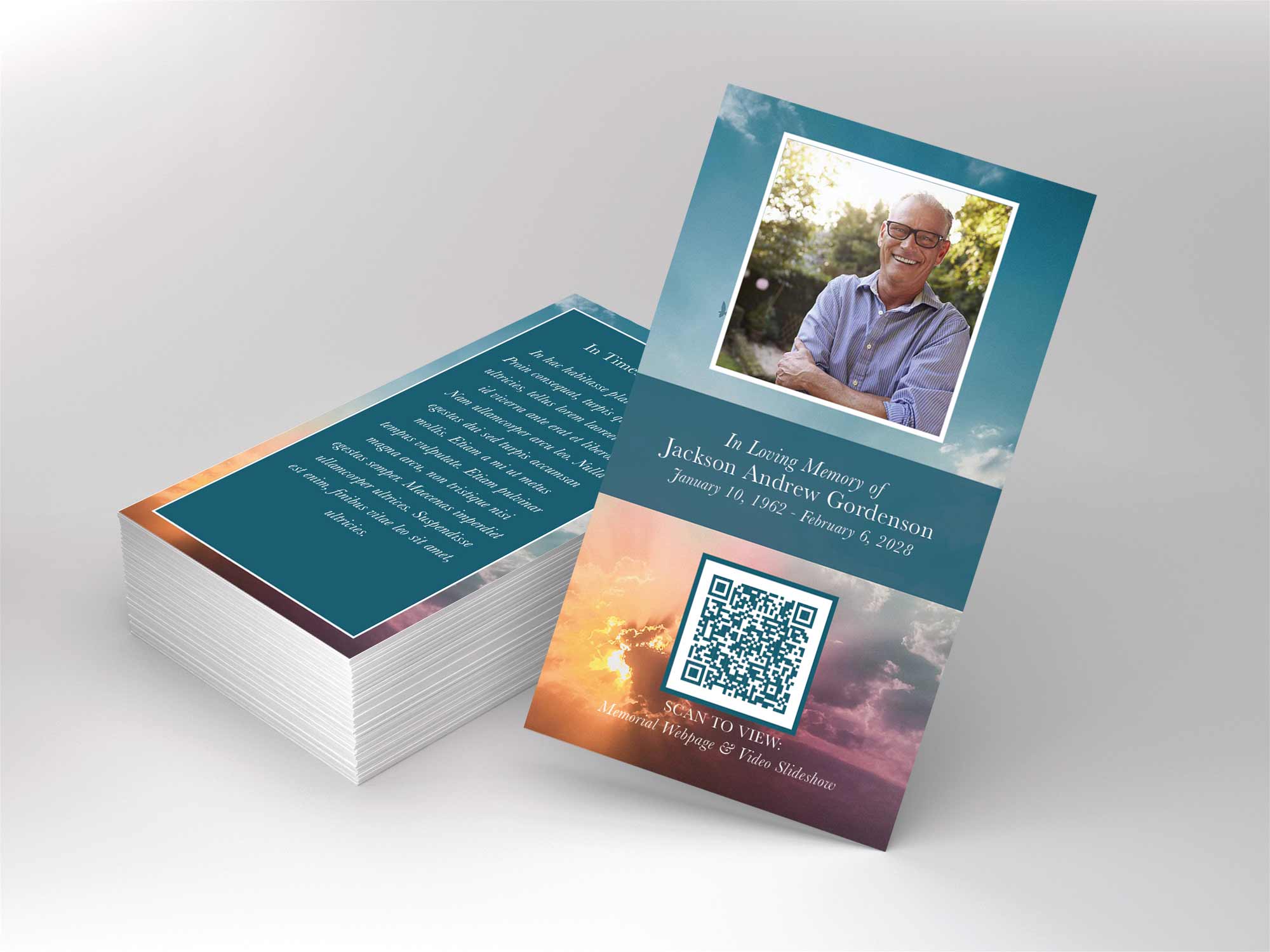QR Code Card Front Sample