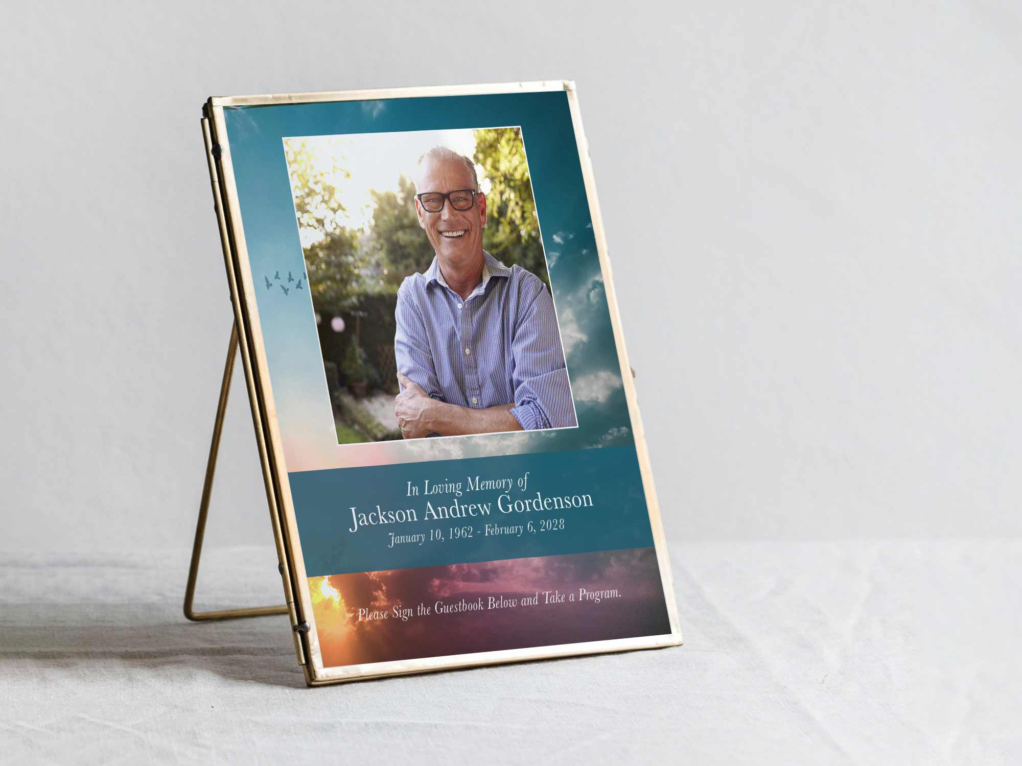 Table Sign in Frame Sample