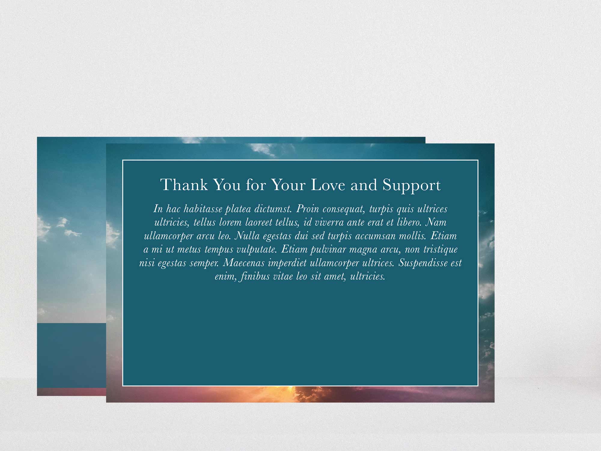 Thank You Card Back Sample