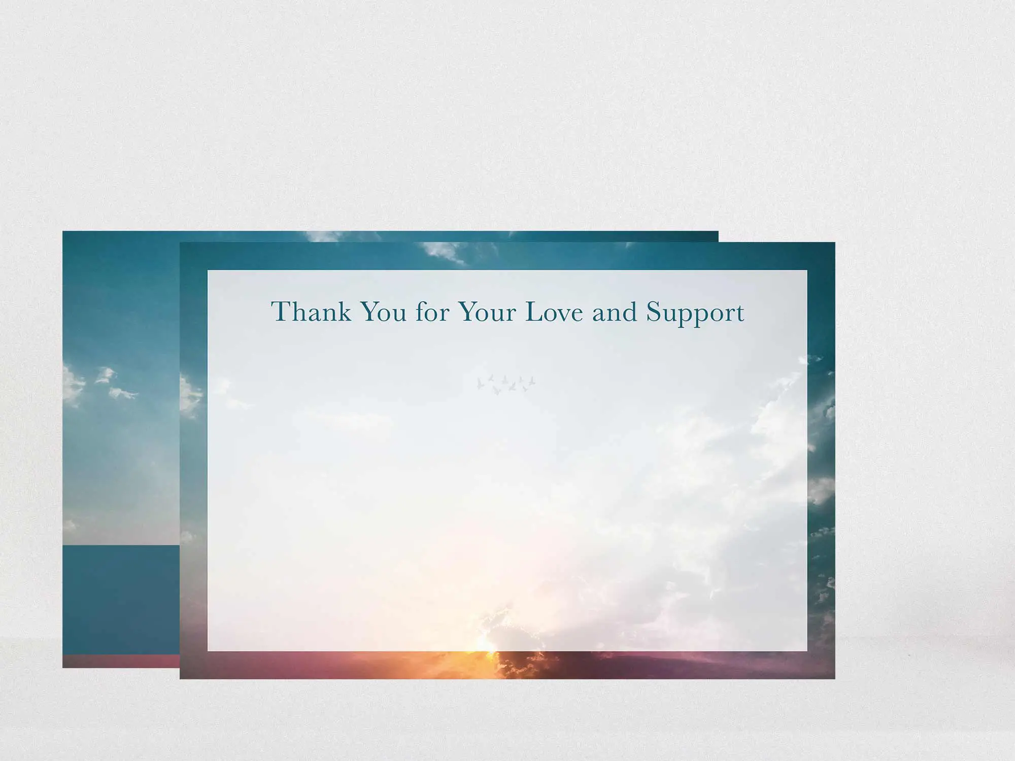 Thank You Card Back Blank
