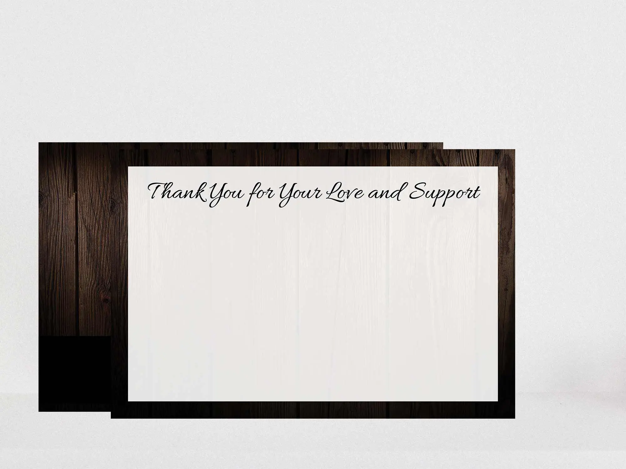 Thank You Card Back Blank