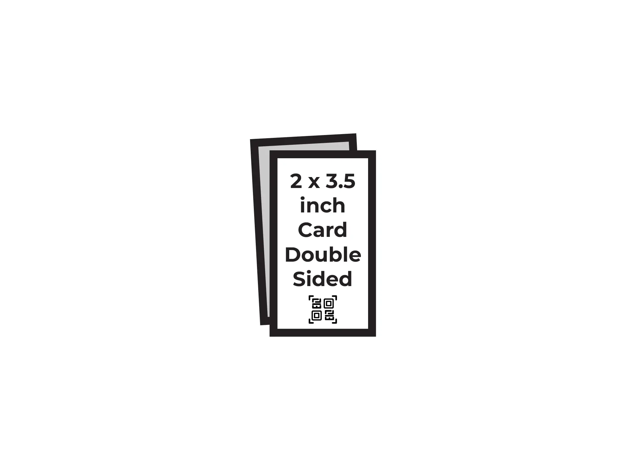 QR Code Card - Double Sided - 2 x 3.5 Inch Page Mockup