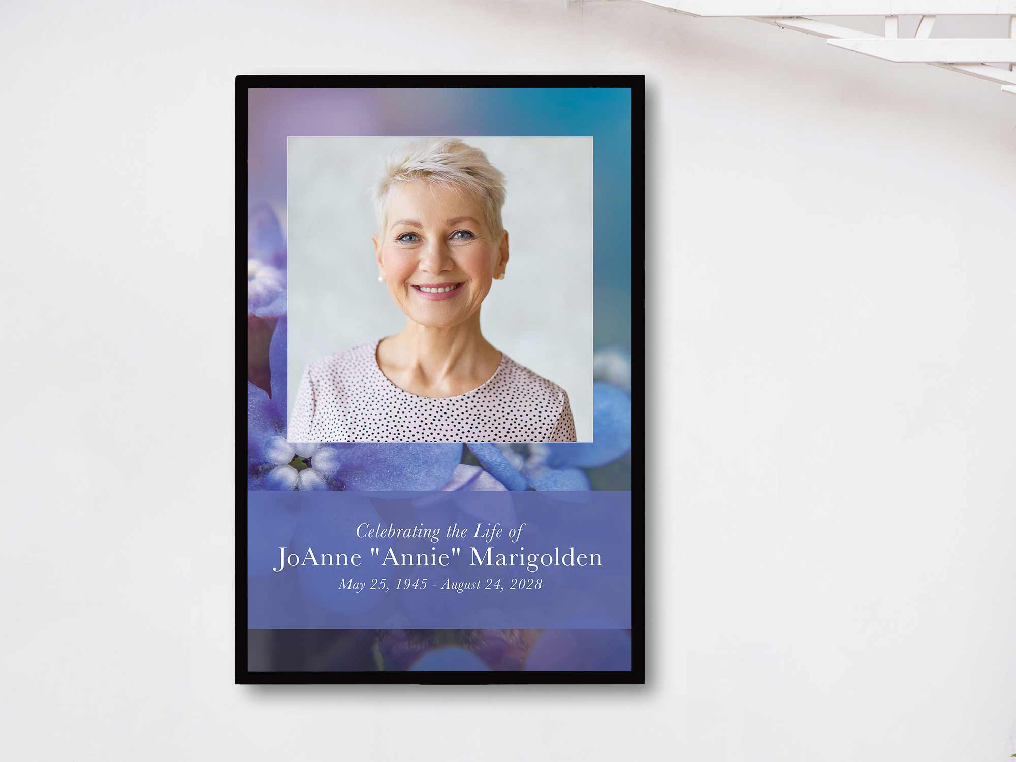 Easel Sign (In Frame) Sample