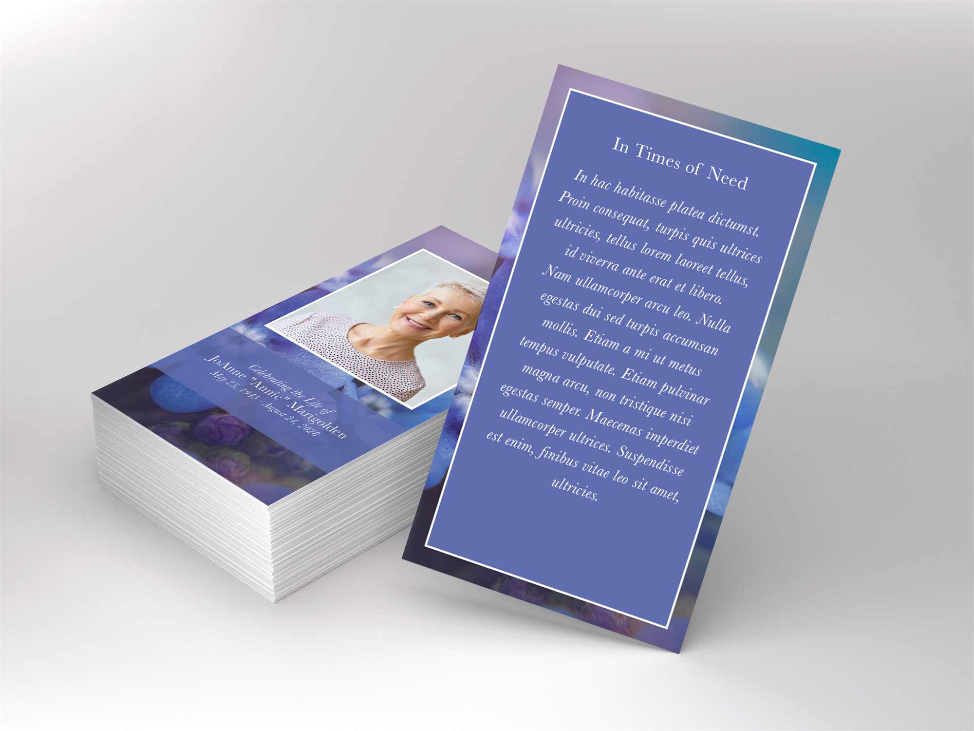 Prayer Card Back Sample