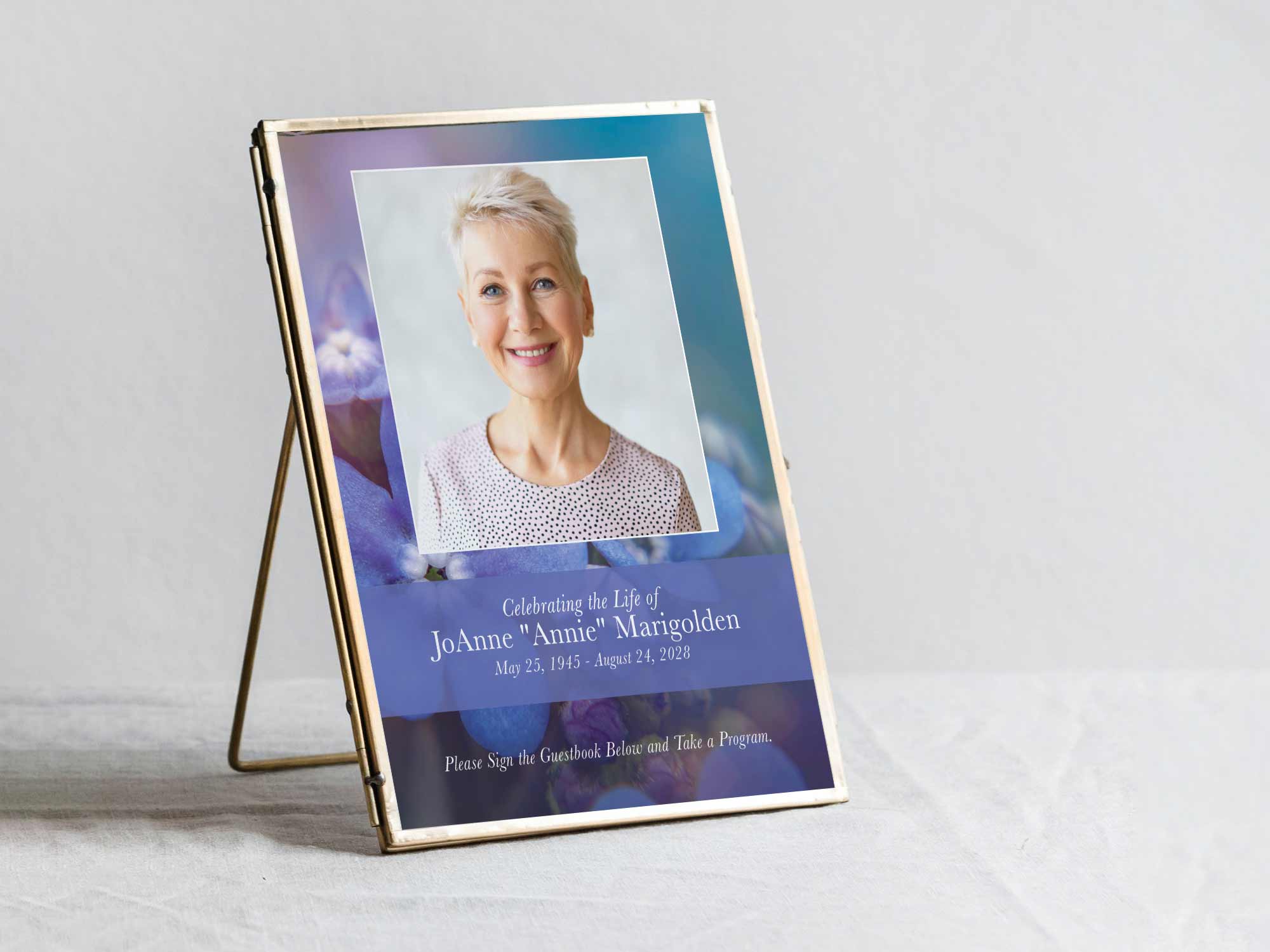 Table Sign in Frame Sample