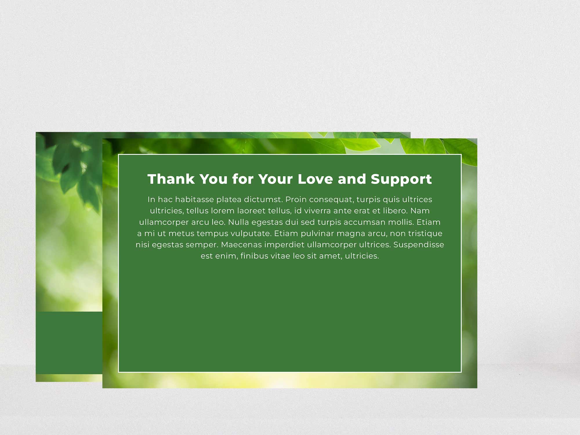 Thank You Card Back Sample