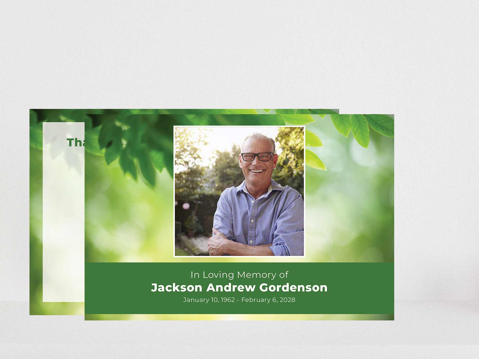 Thank You Card Front Sample