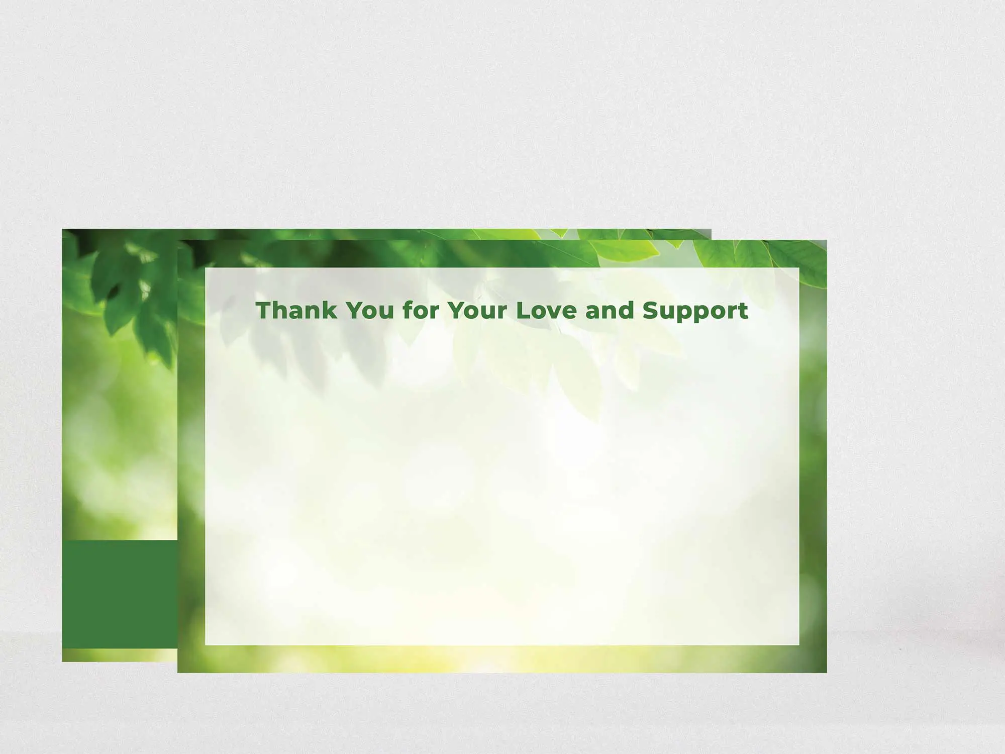 Thank You Card Back Blank