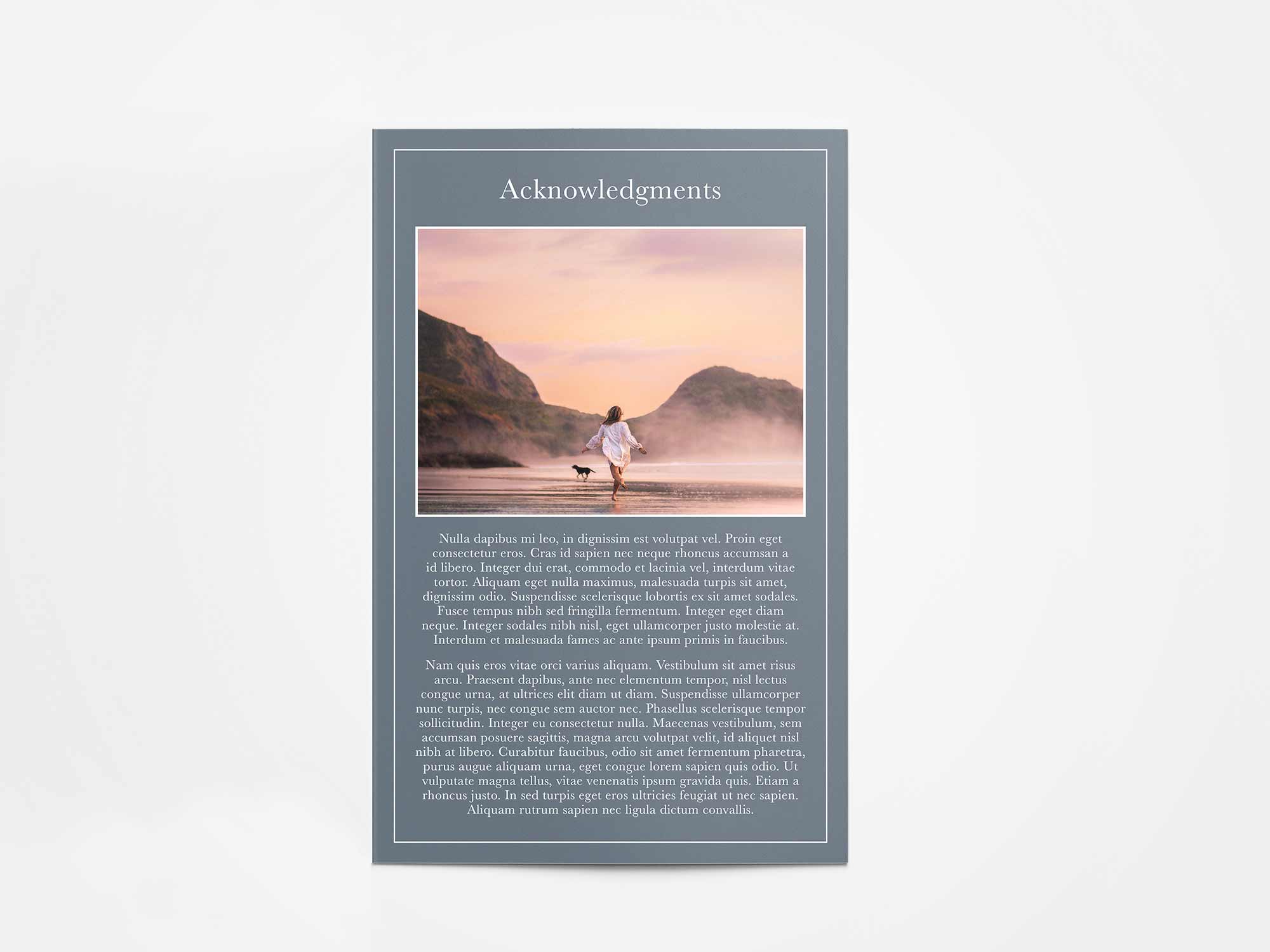 Program Card Back Sample