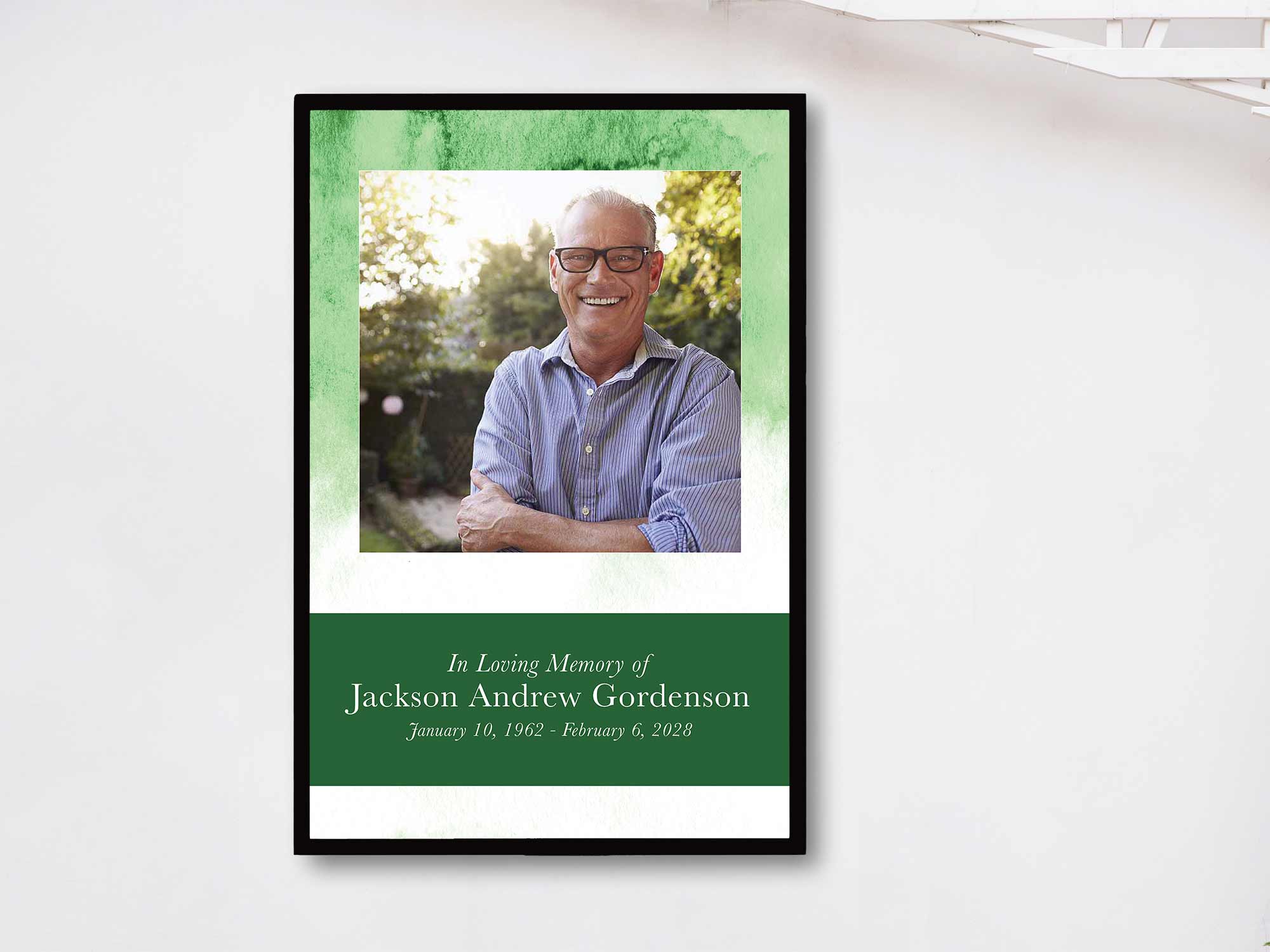 Easel Sign (In Frame) Sample