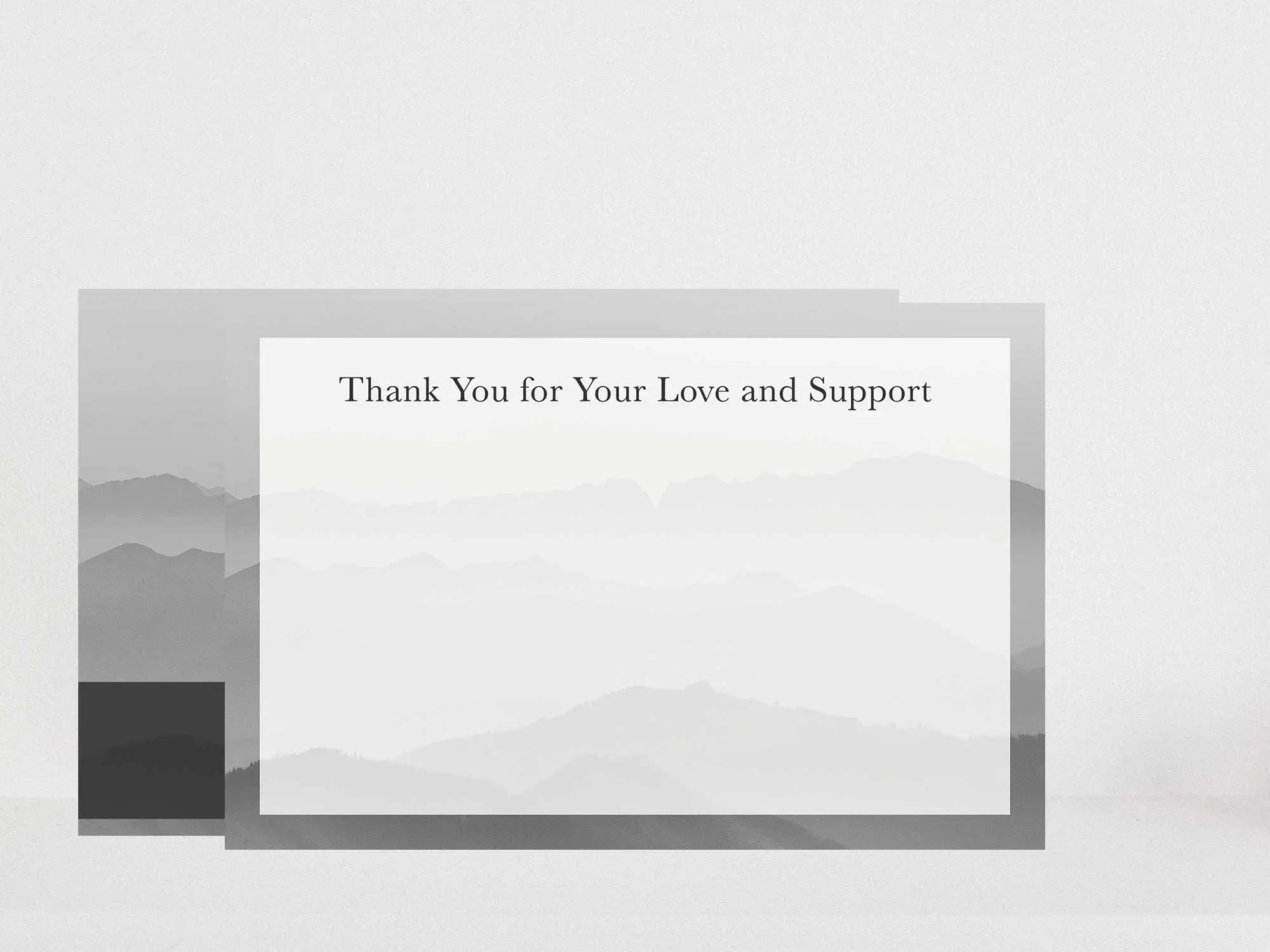 Thank You Card Back Blank